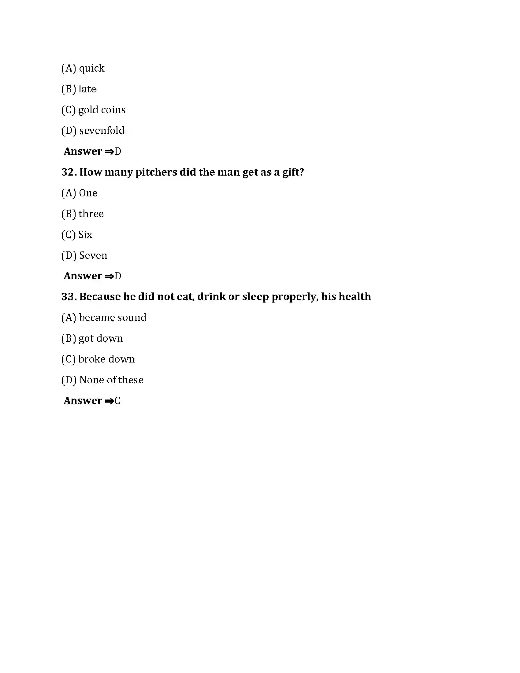 Bihar Board Class 10th The Empty Heart The Empty Heart  Objective Objective Question 8