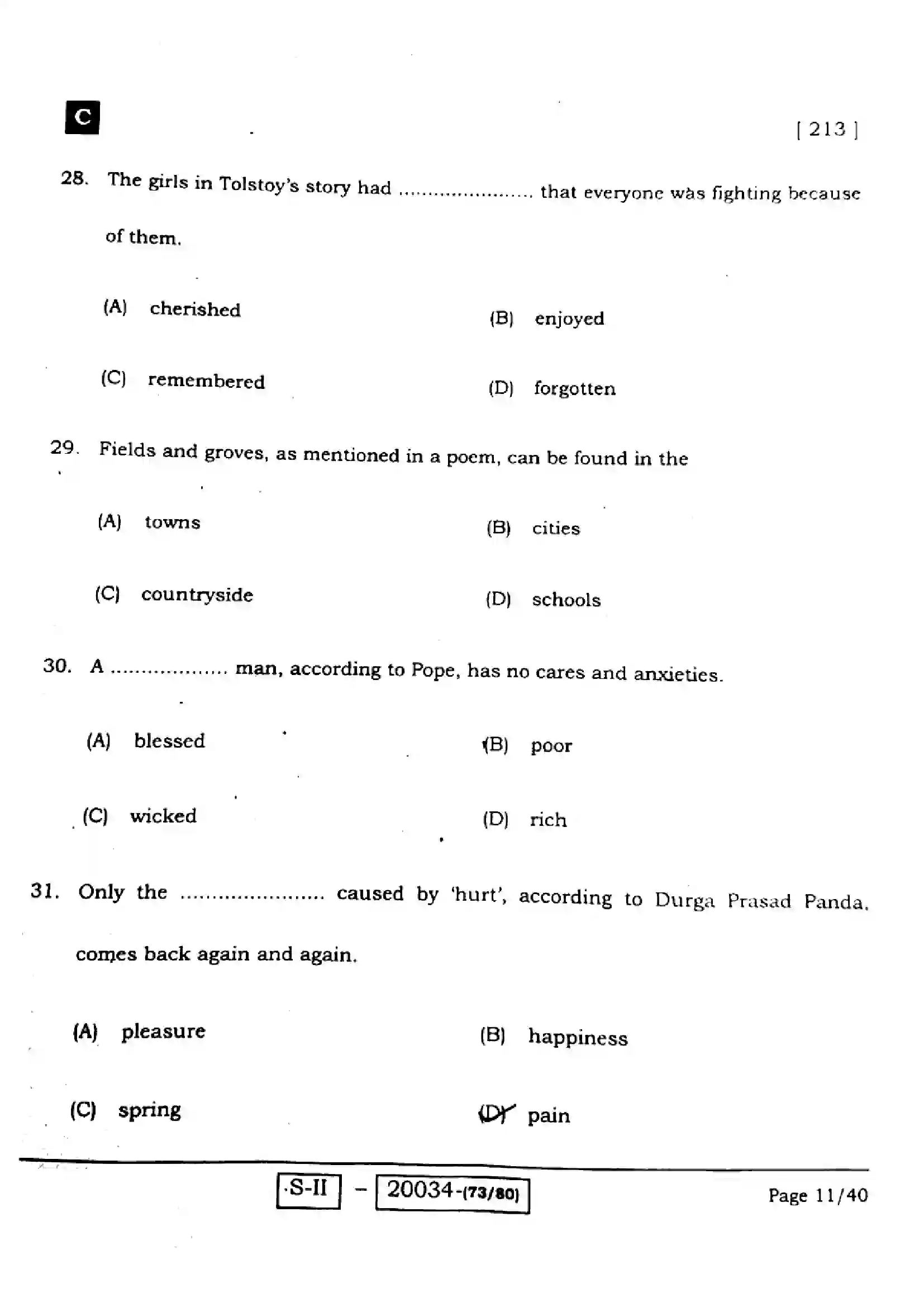Bihar Board Class 10th 2022 English 2022 Previous Year Paper 11