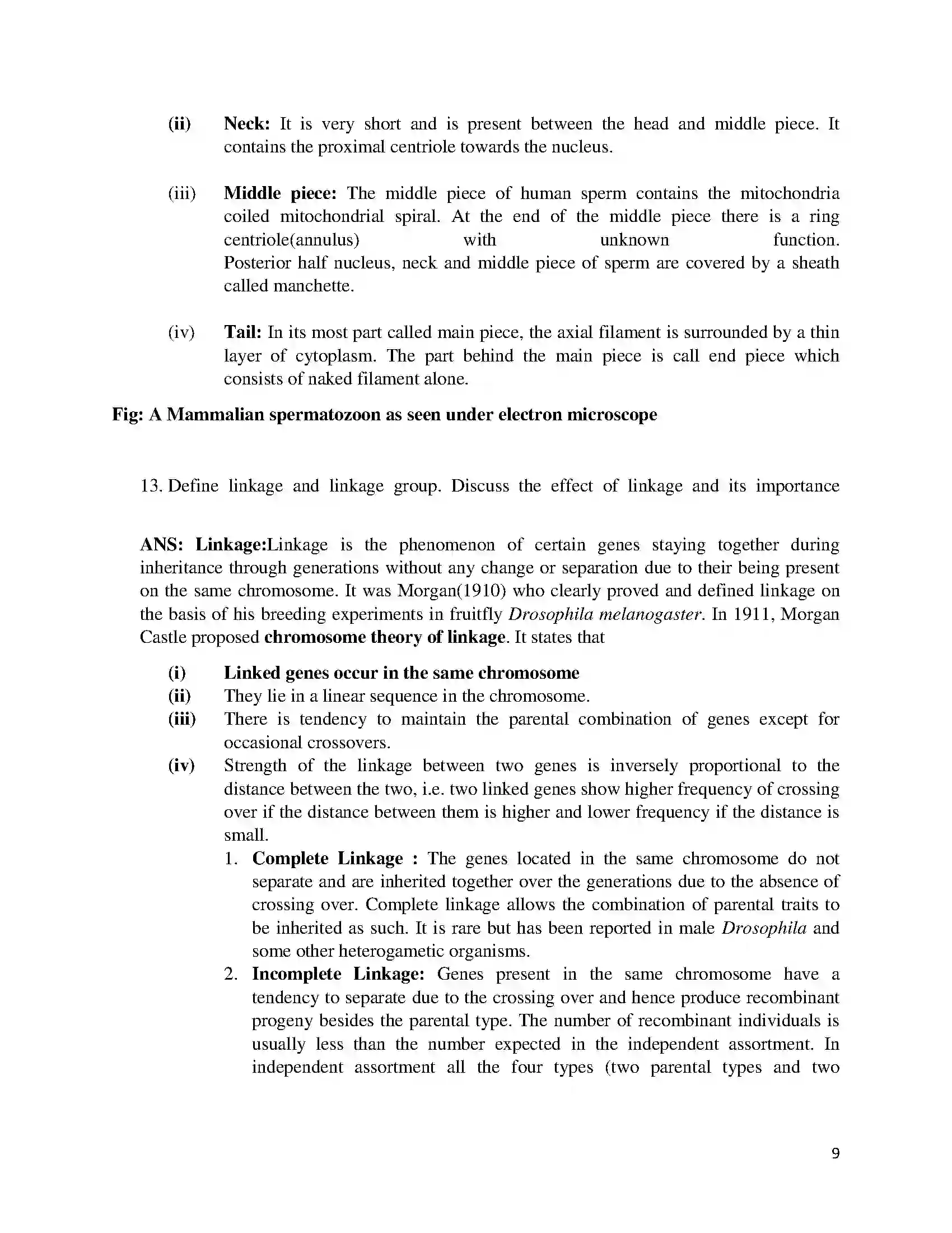 Bihar Board Class 12th 2015 Biology  2015 Previous Year Paper 9