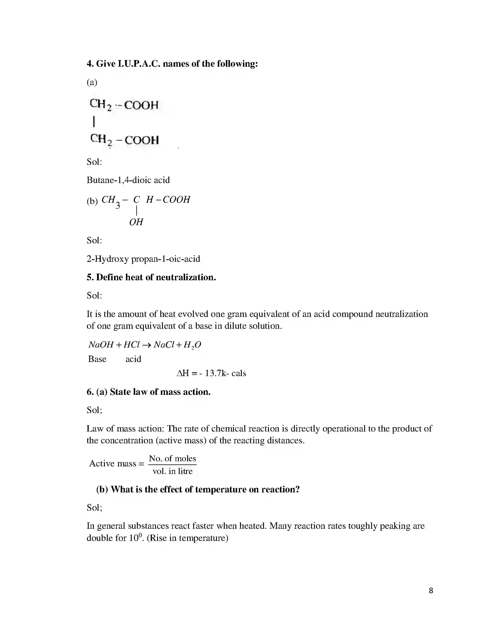Bihar Board Class 12th 2016 Chemistry  2016 Previous Year Paper 8