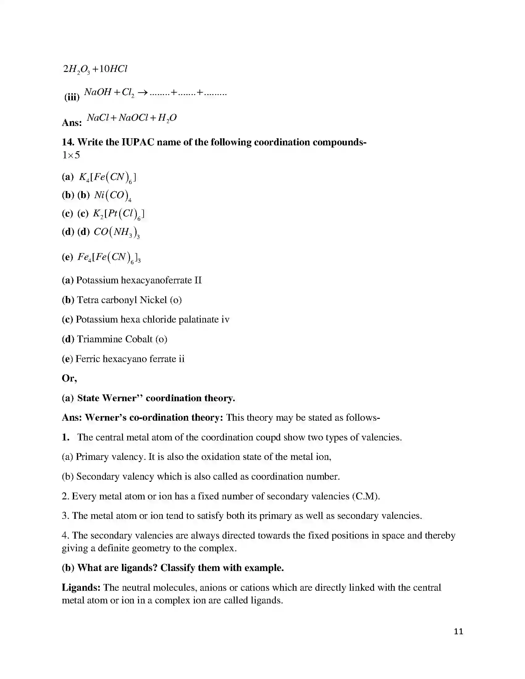 Bihar Board Class 12th 2017 Chemistry  2017 Previous Year Paper 11