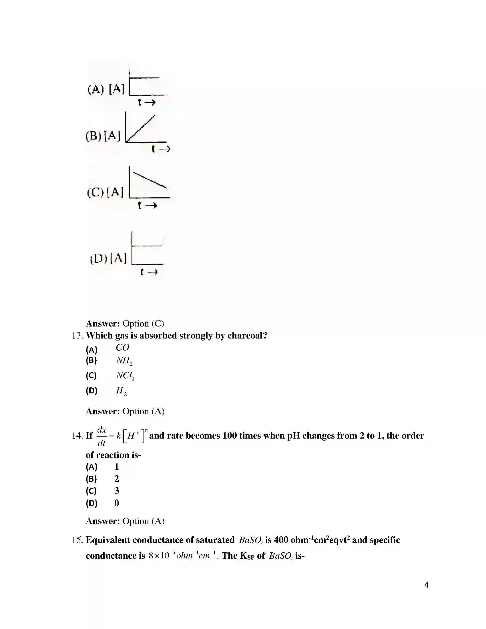 Bihar Board Class 12th 2018 Chemistry  2018 Previous Year Paper 4