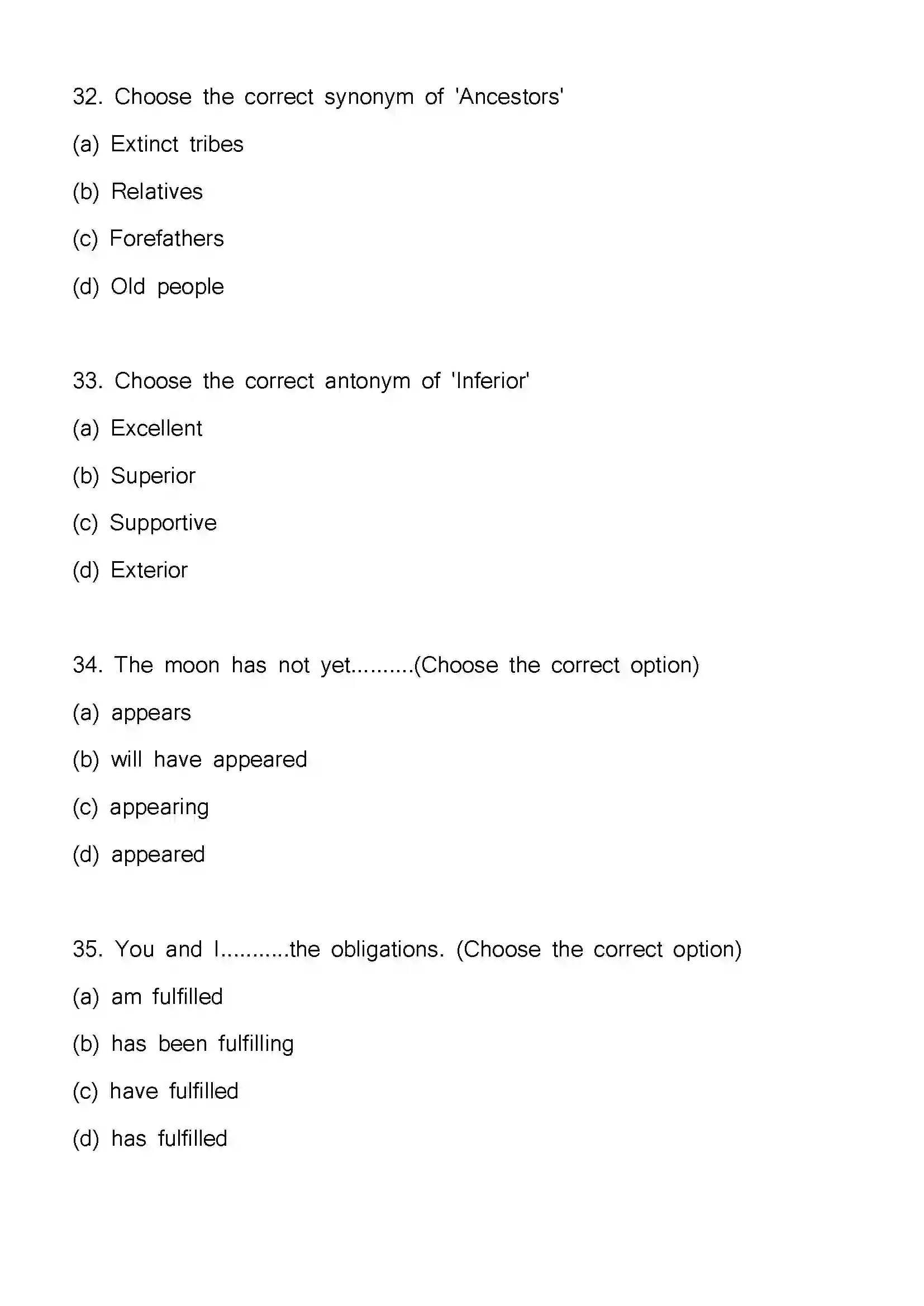 Bihar Board Class 12th 2023 English Previous Year Paper 10