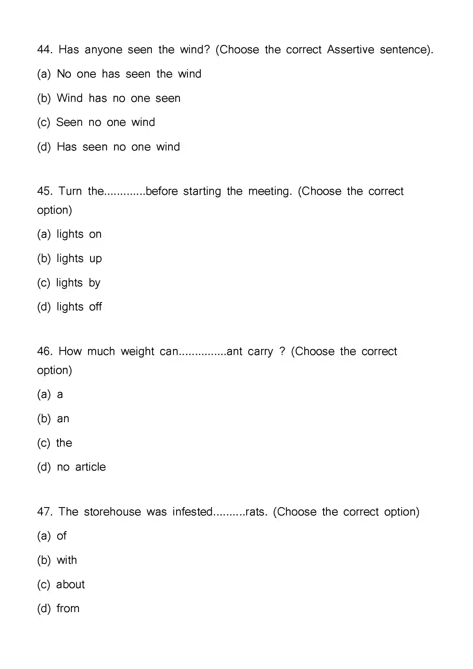 Bihar Board Class 12th 2023 English Previous Year Paper 13