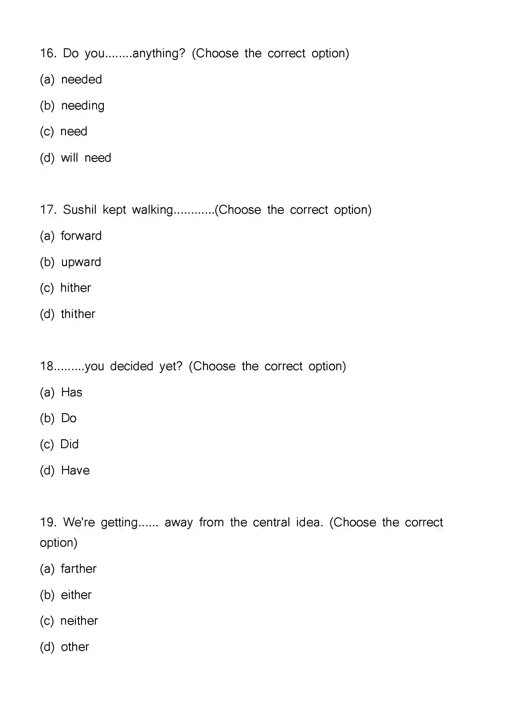 Bihar Board Class 12th 2023 English Previous Year Paper 6