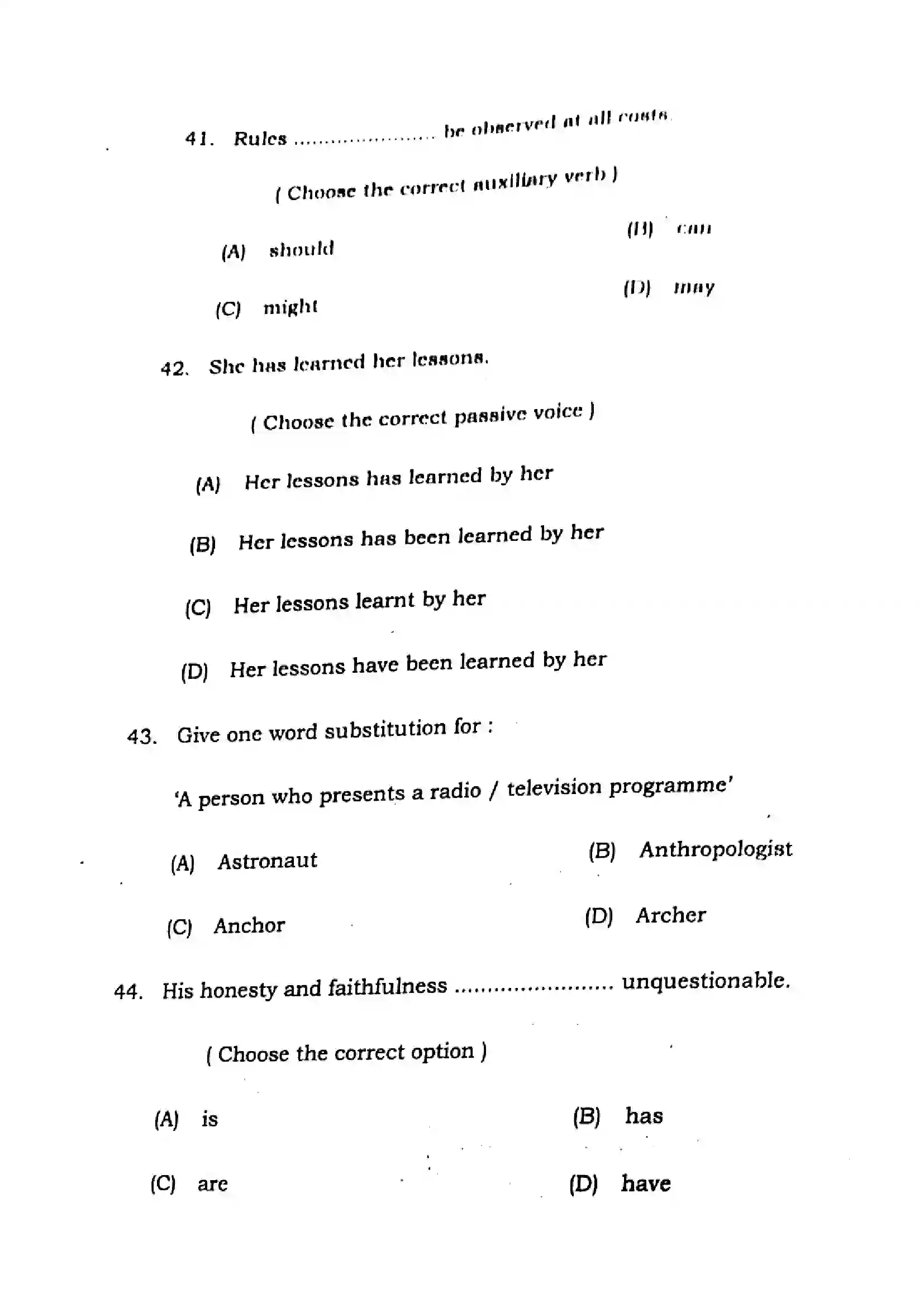 Bihar Board Class 12th 2021 English Compulsory  105205B  2021 Previous Year Paper 11