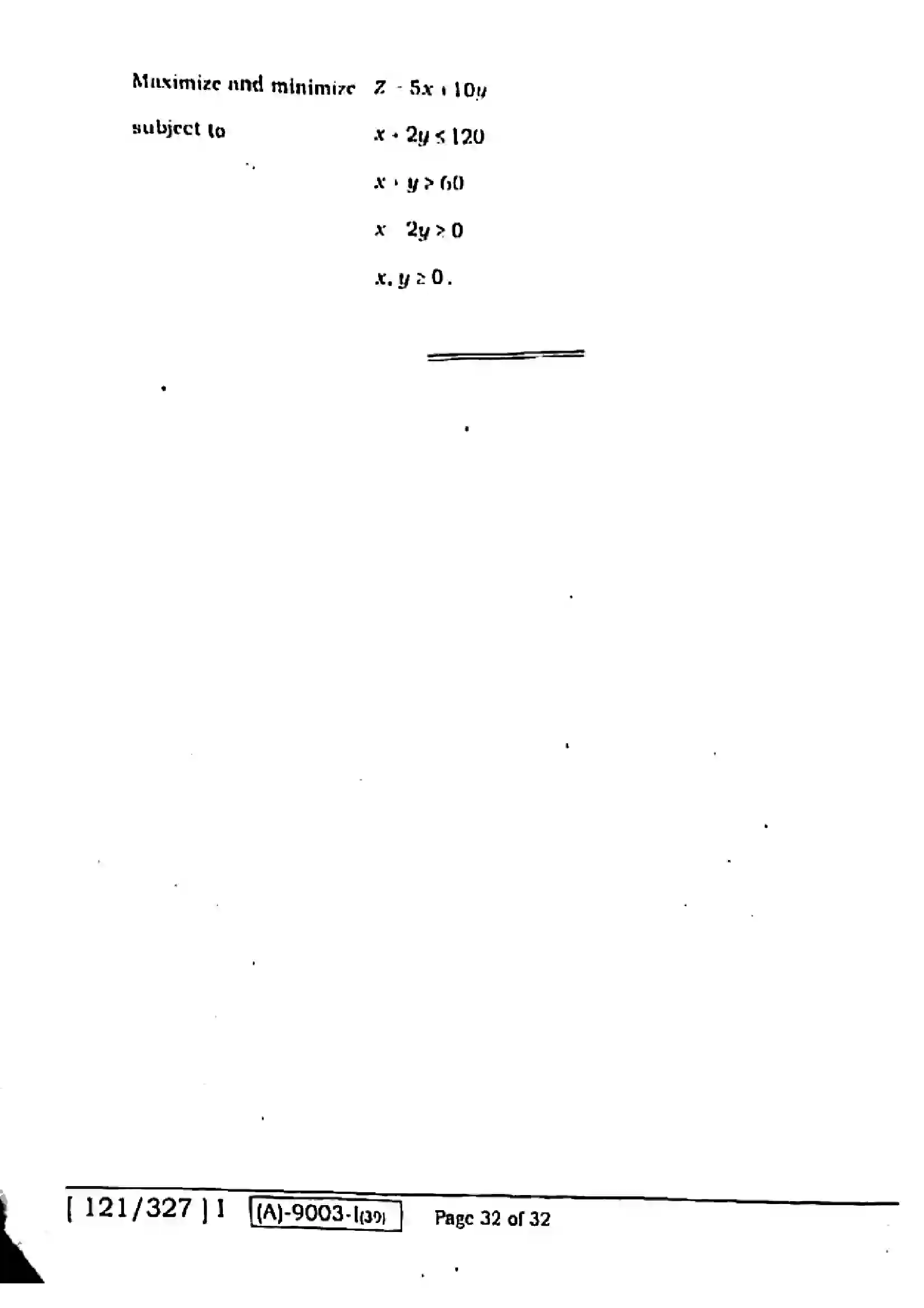 Bihar Board Class 12th 2021 Mathematics  121327I  2021 Previous Year Paper 32