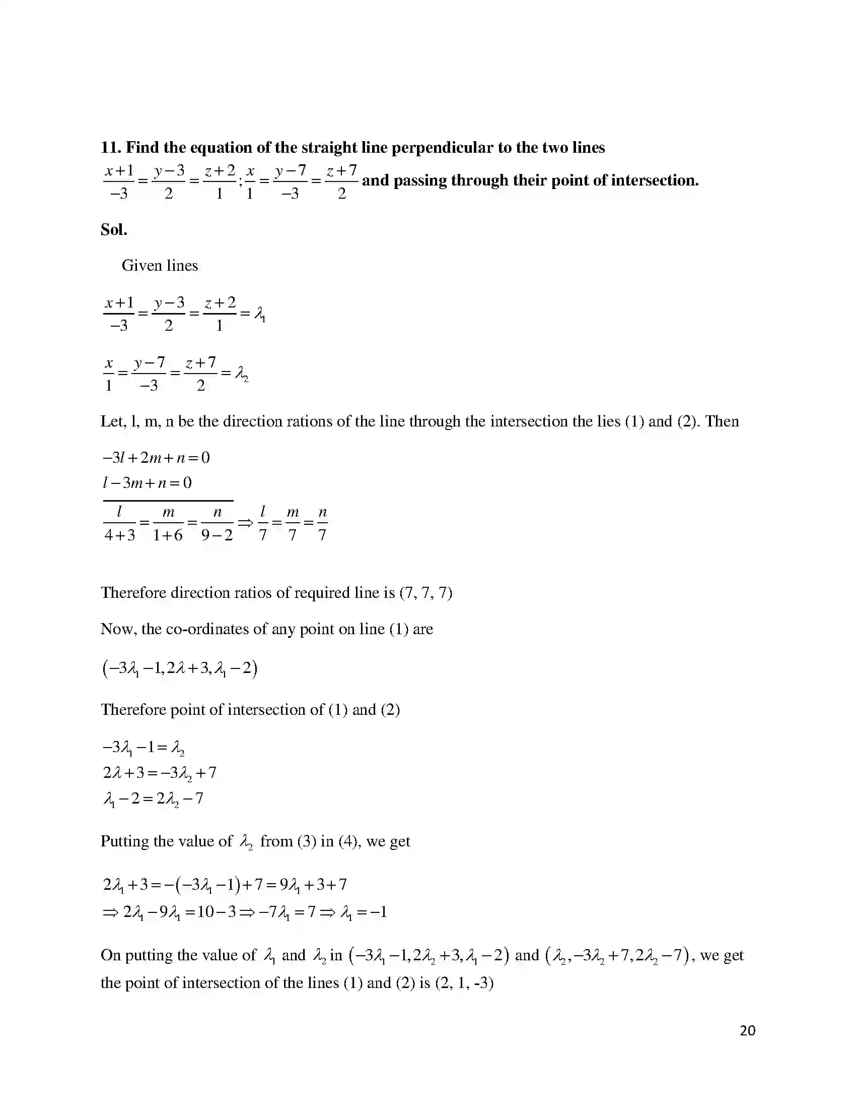Bihar Board Class 12th 2015 Mathematics  2015 Previous Year Paper 20