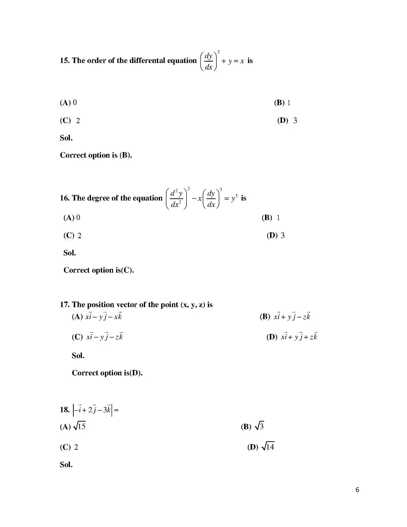 Bihar Board Class 12th 2016 Mathematics  2016 Previous Year Paper 6