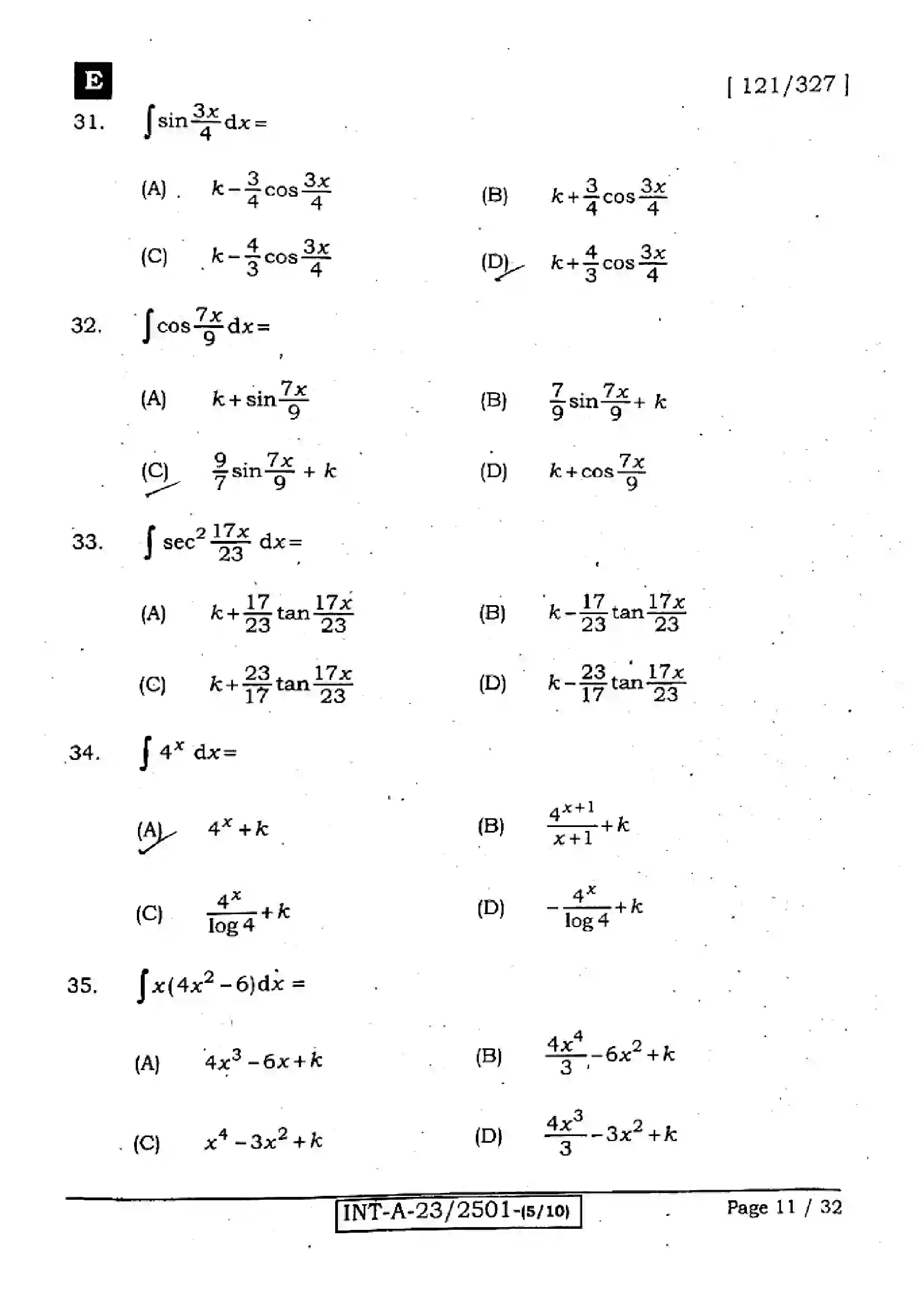 Bihar Board Class 12th 2023 Maths 2023 Previous Year Paper 11