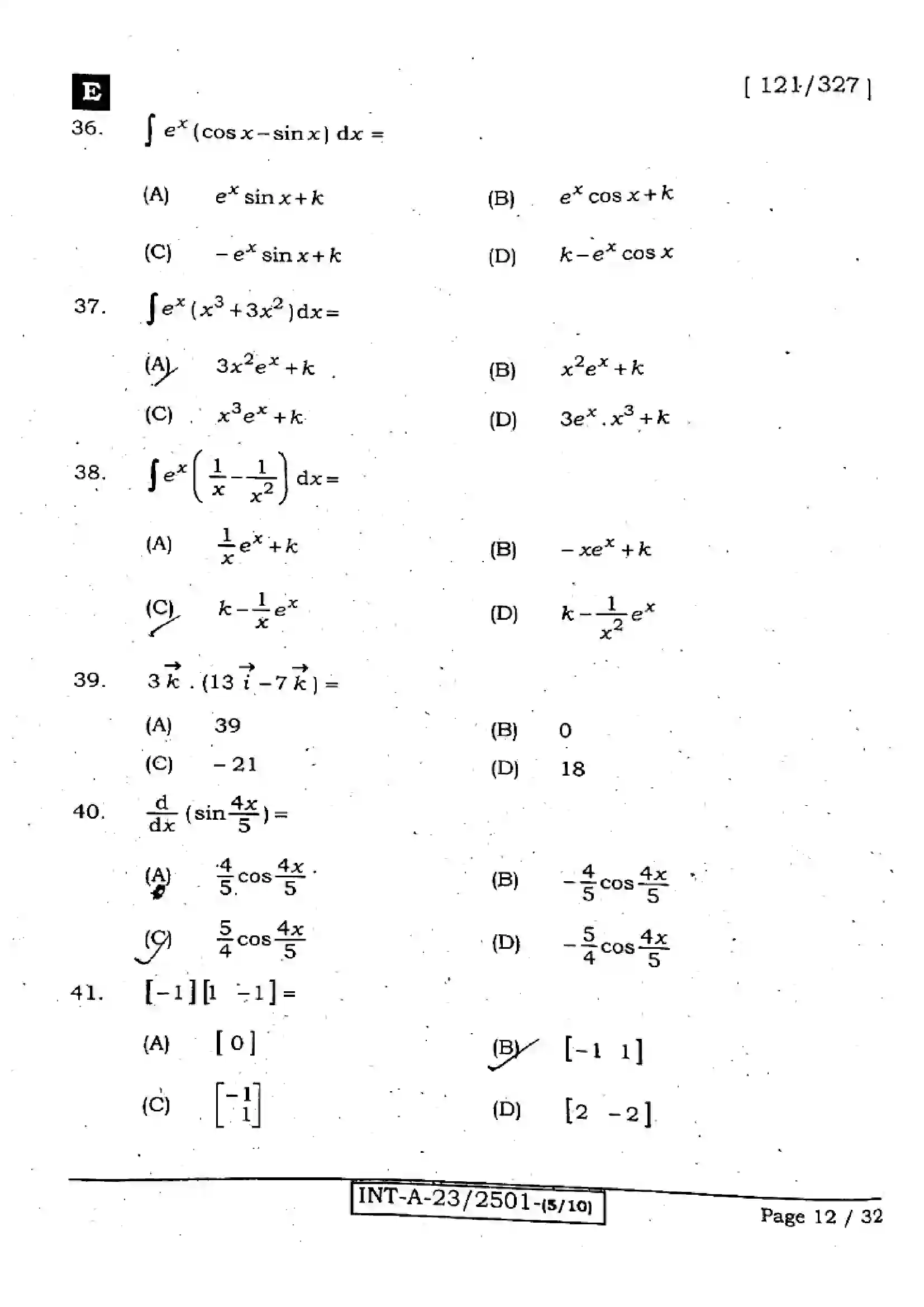 Bihar Board Class 12th 2023 Maths 2023 Previous Year Paper 12