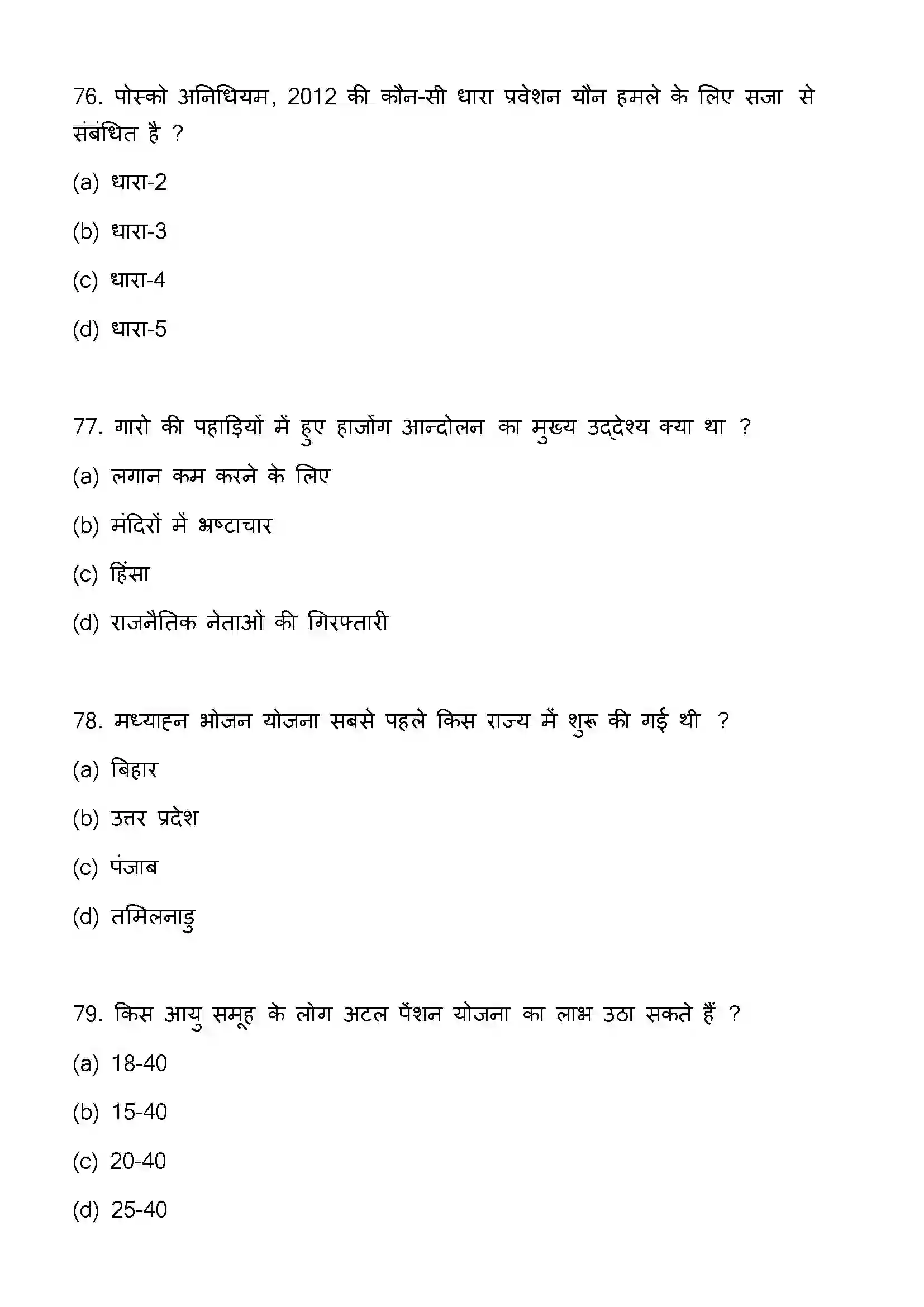 Bihar Board Class 12th 2023 Sociology Previous Year Paper 21