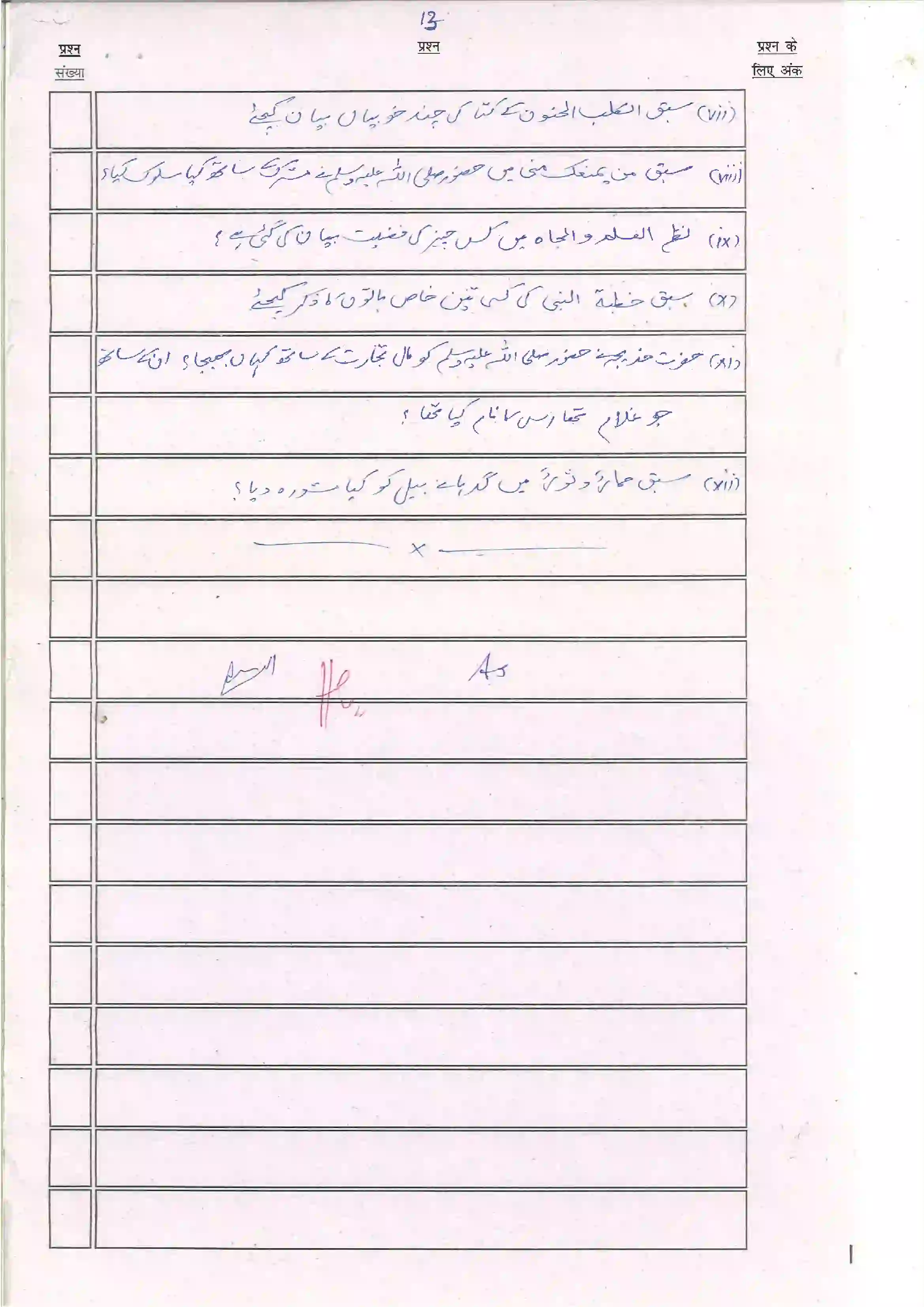 Bihar Board Class 10th 2024 Arabic Sample Paper 15