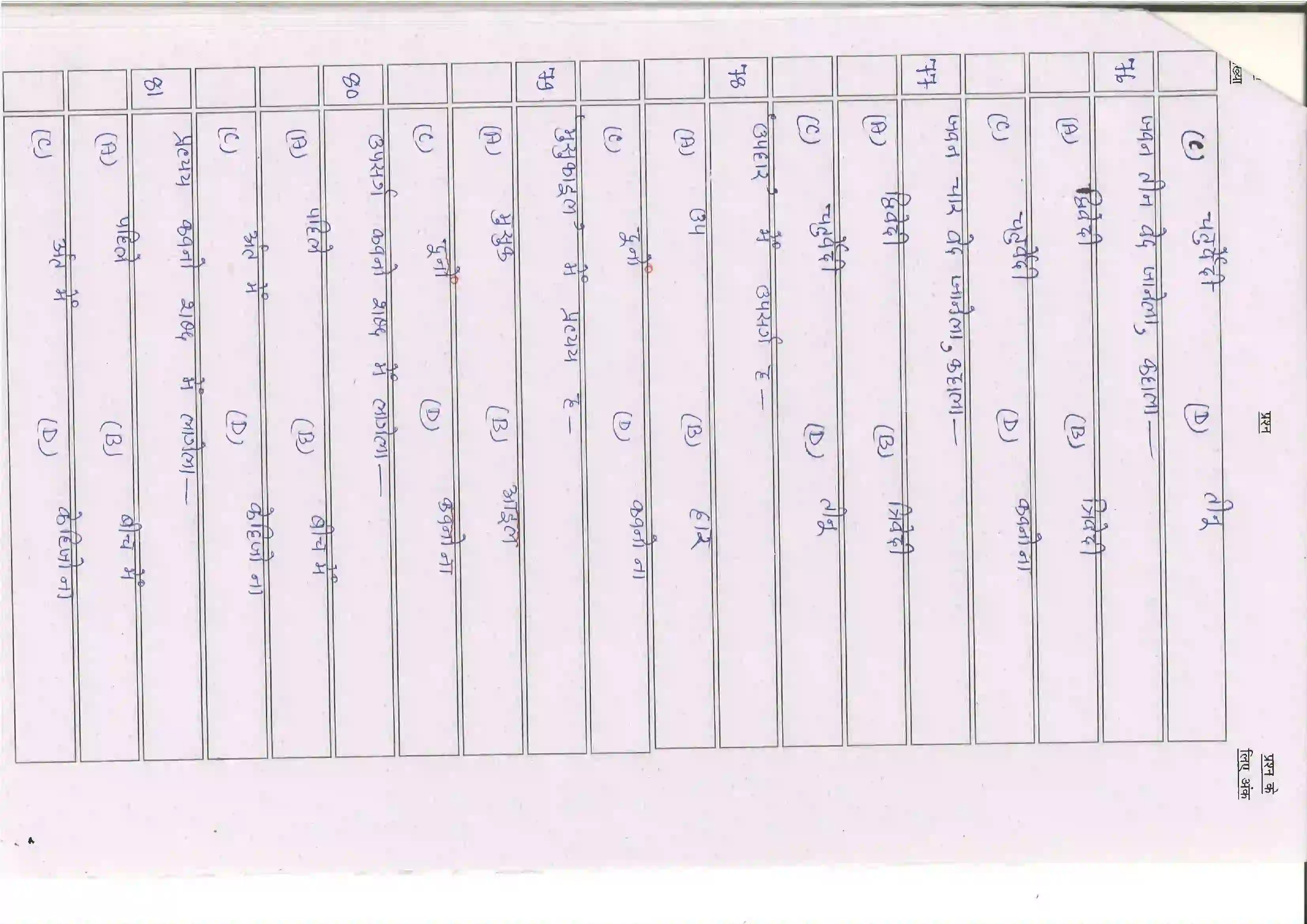 Bihar Board Class 10th 2025 Bhojpuri (Sil) (109-209) Sample Paper 14