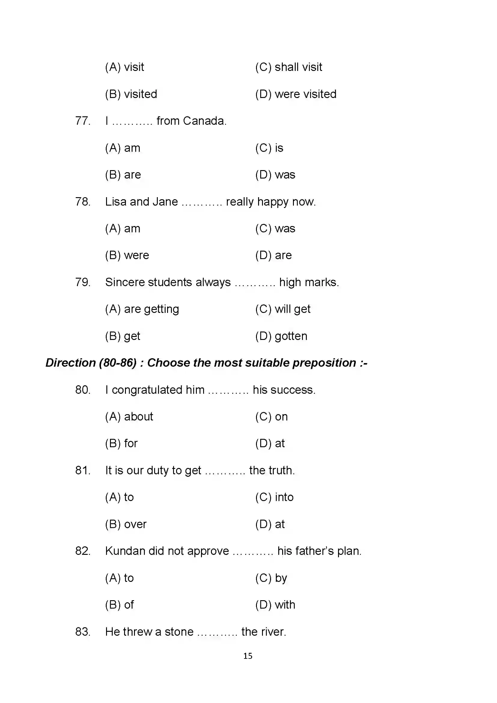 Bihar Board Class 10th 2022 English Sample Paper 15
