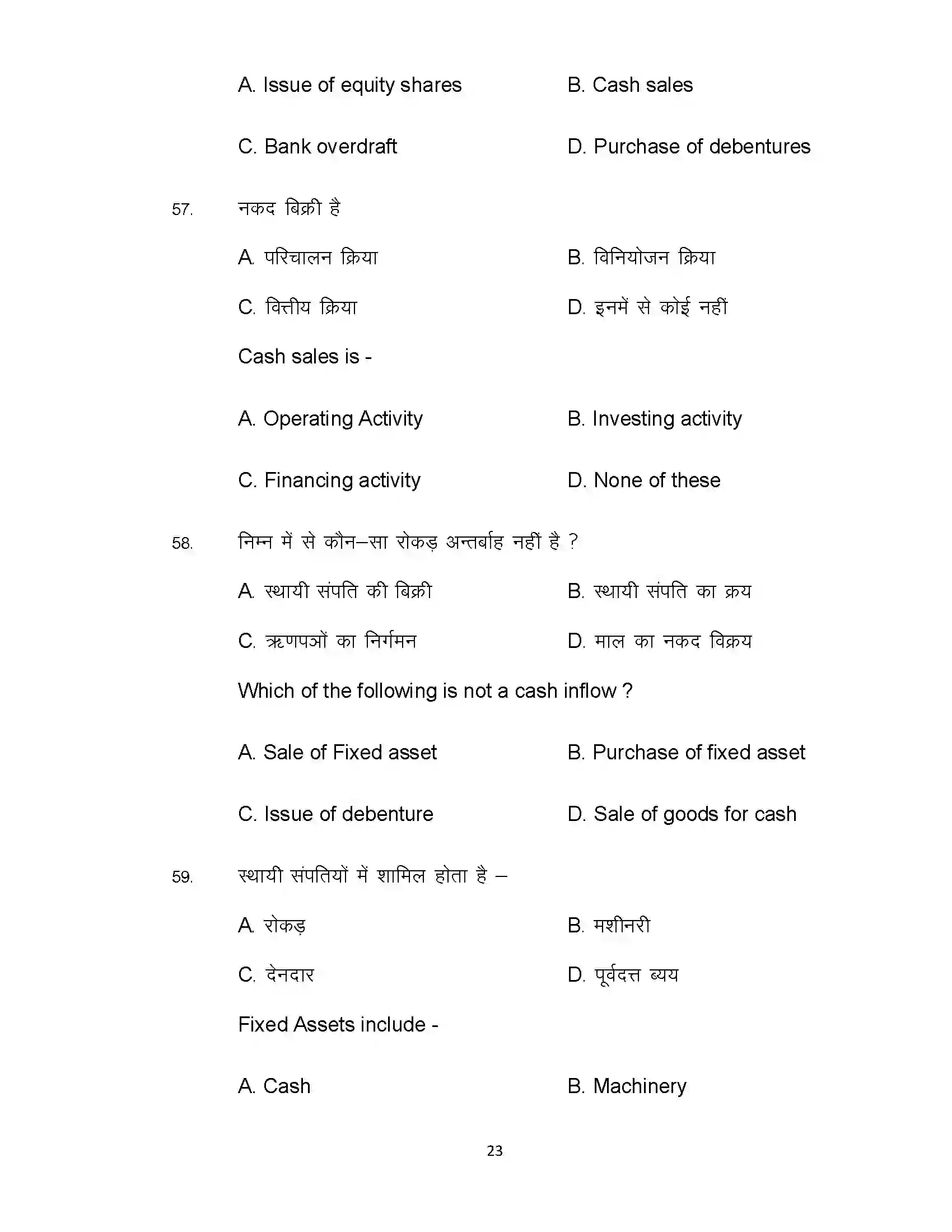 Bihar Board Class 12th 2020 Accountancy Sample Paper 23