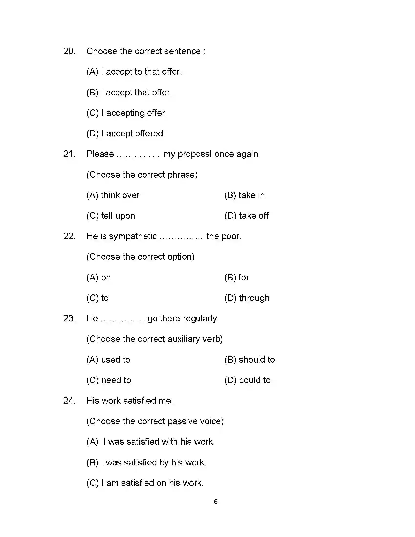 Bihar Board Class 12th 2022 English Sample Paper 6