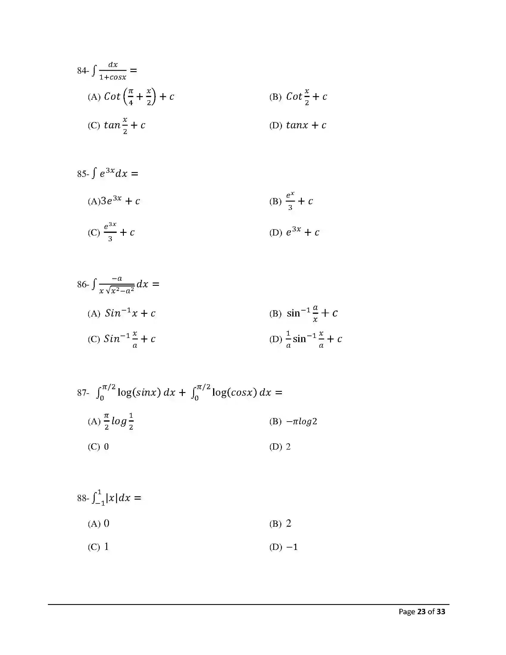 Bihar Board Class 12th 2026 Mathematics Sample Paper 23