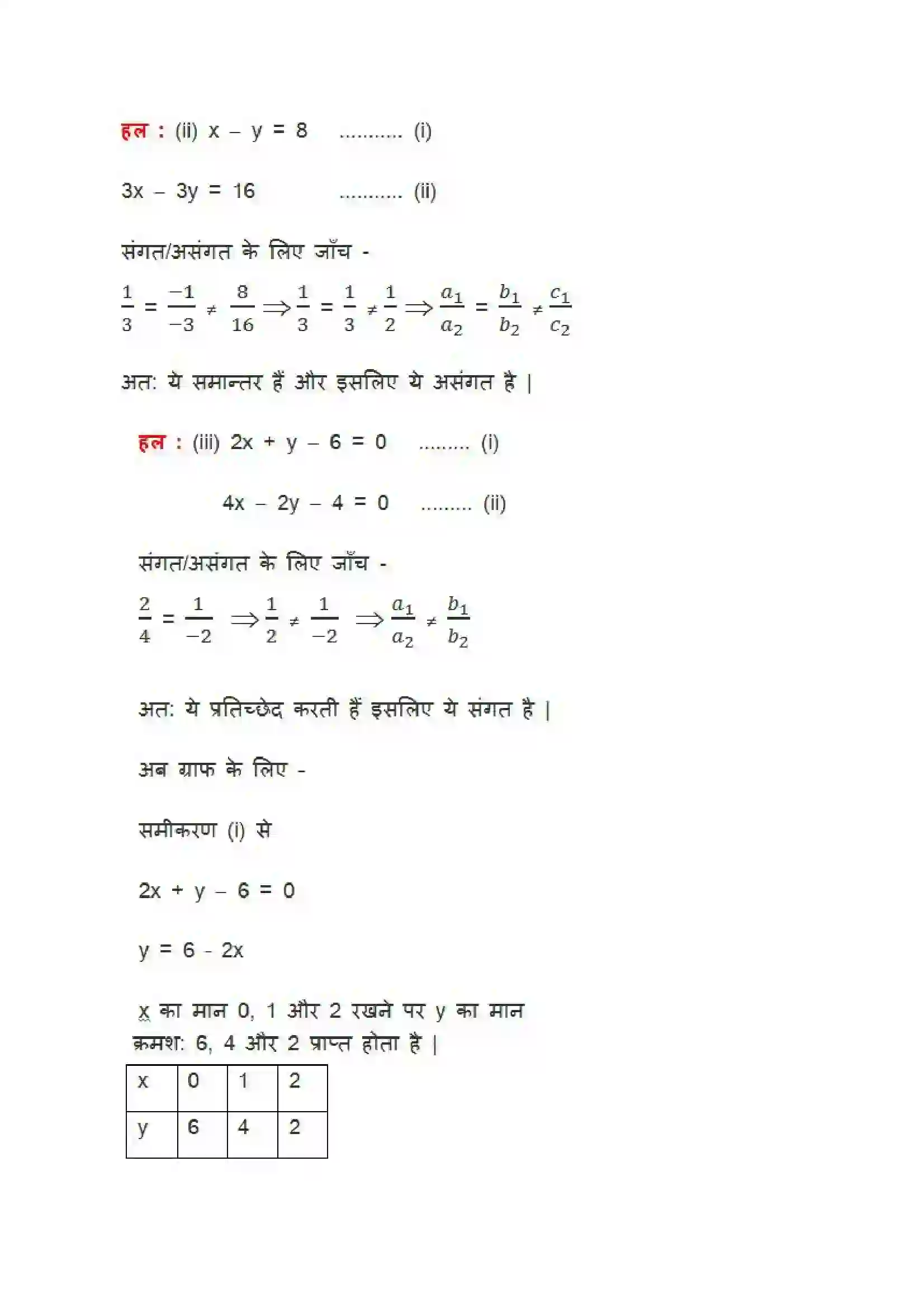 Bihar Board Class 10th Maths (गणित) Chapter 3 (दो चार वाले रैखिक समीकरण युग्म) Solution 18