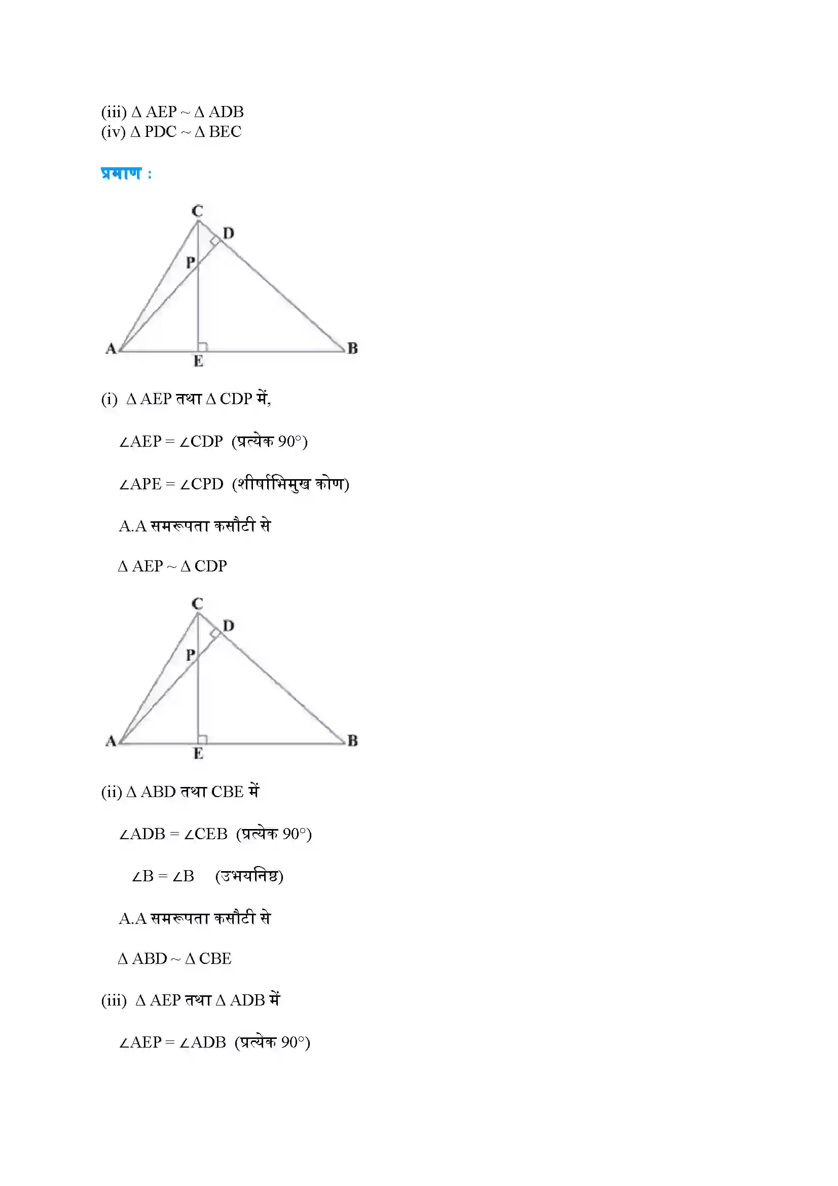 Bihar Board Class 10th Maths (गणित) Chapter 6 (त्रिभुज) Solution 22