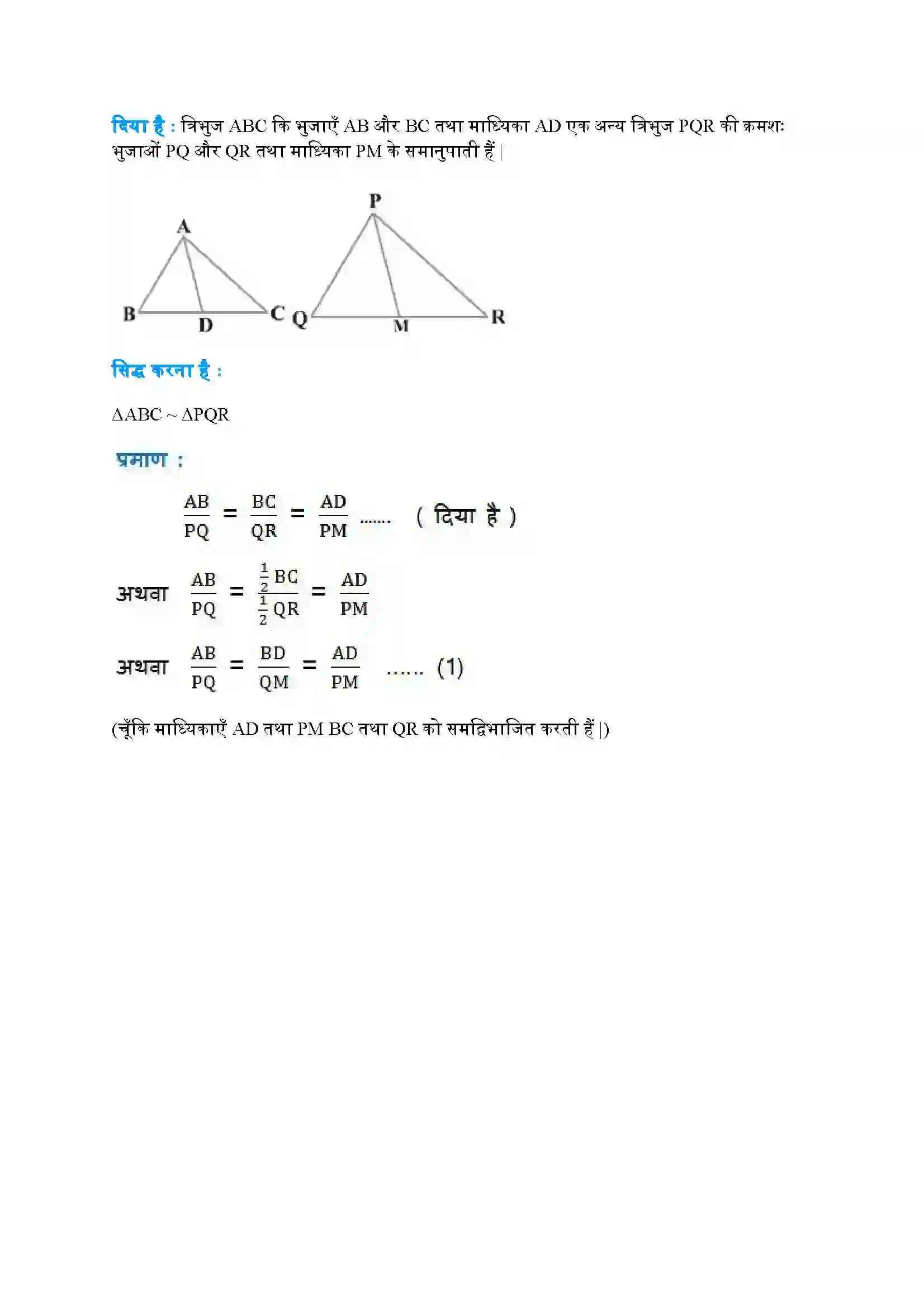 Bihar Board Class 10th Maths (गणित) Chapter 6 (त्रिभुज) Solution 28
