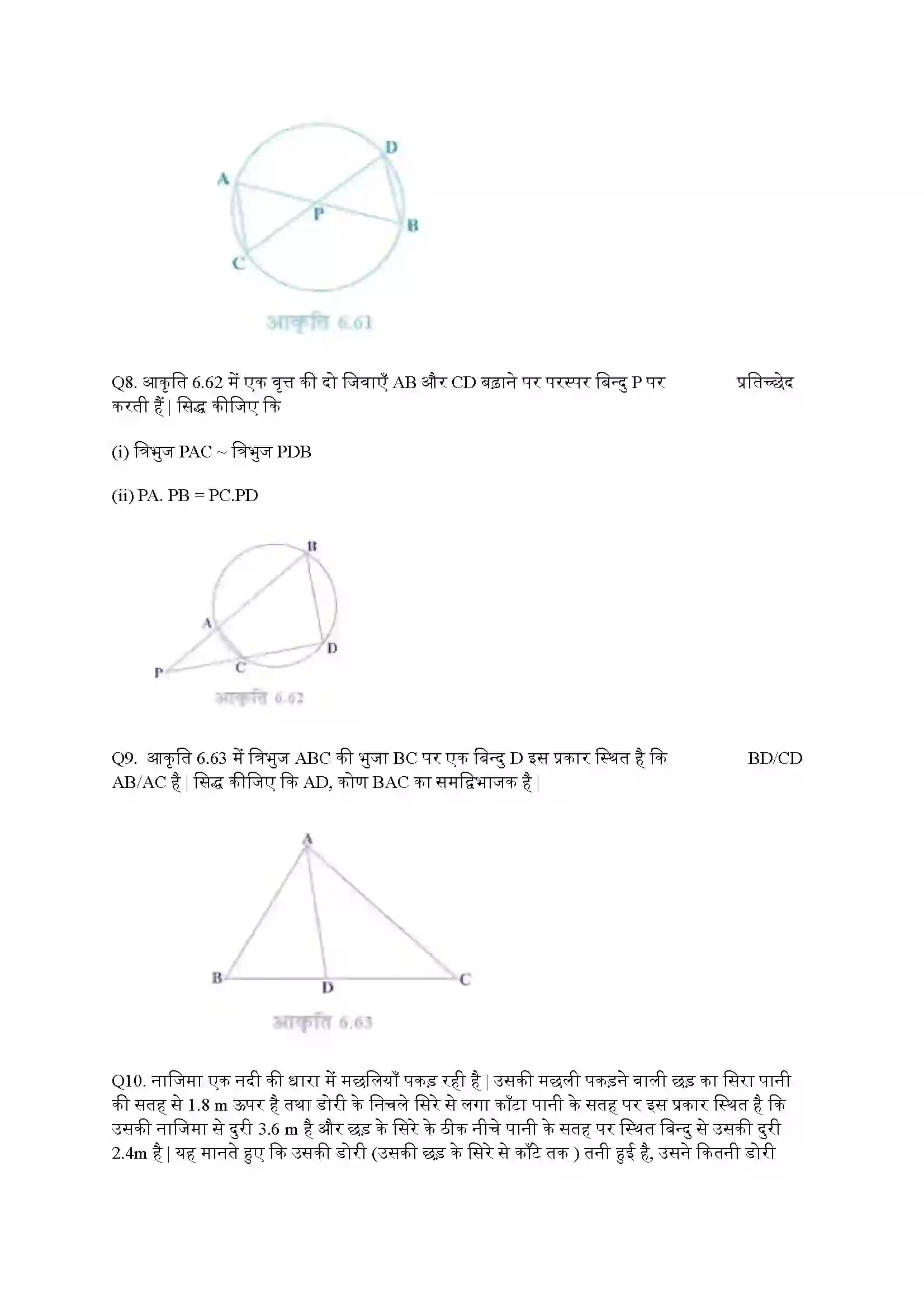 Bihar Board Class 10th Maths (गणित) Chapter 6 (त्रिभुज) Solution 53