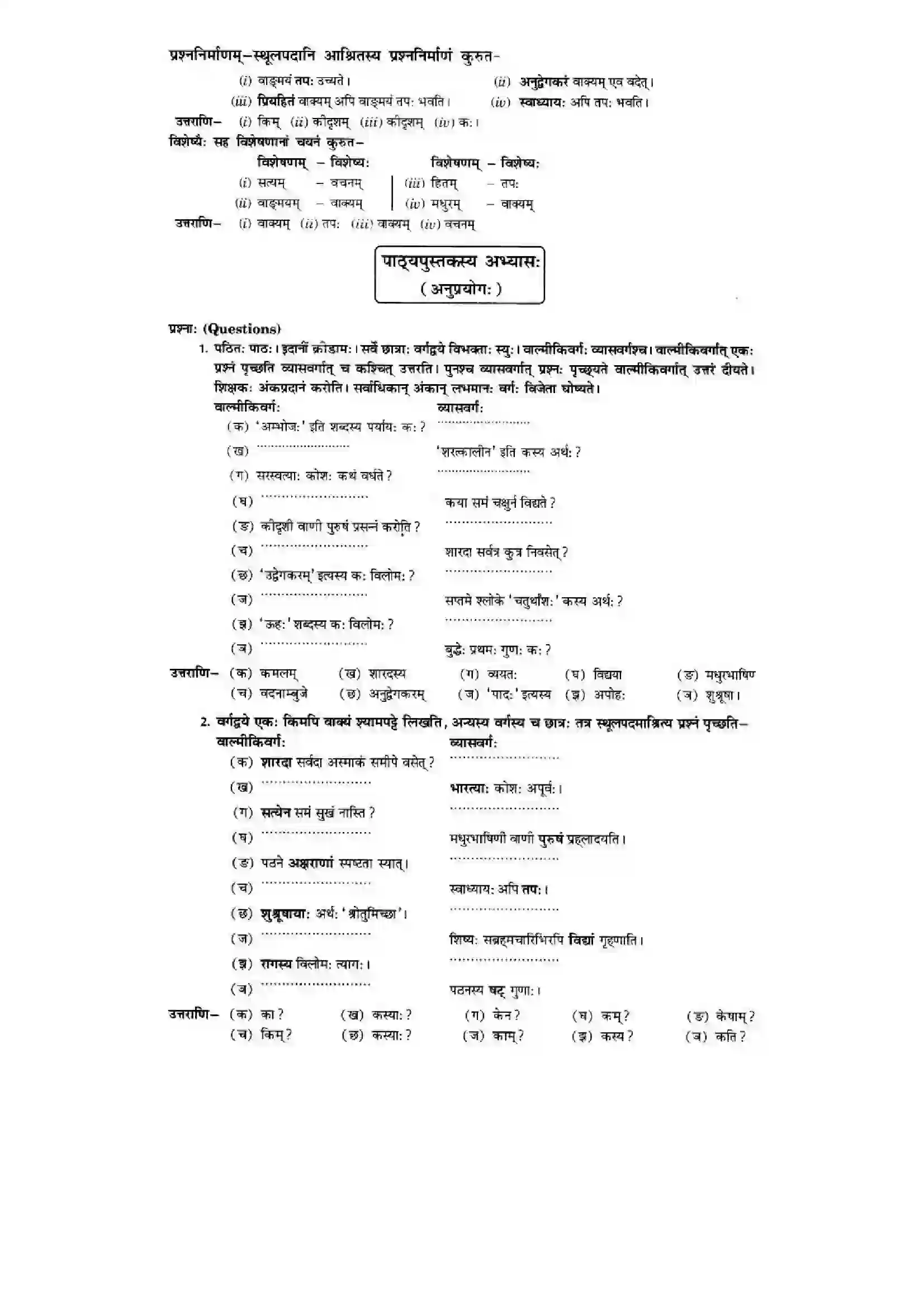 Bihar Board Class 10th Sanskrit (NCERT Sanskrit) Chapter 1) Solution 12