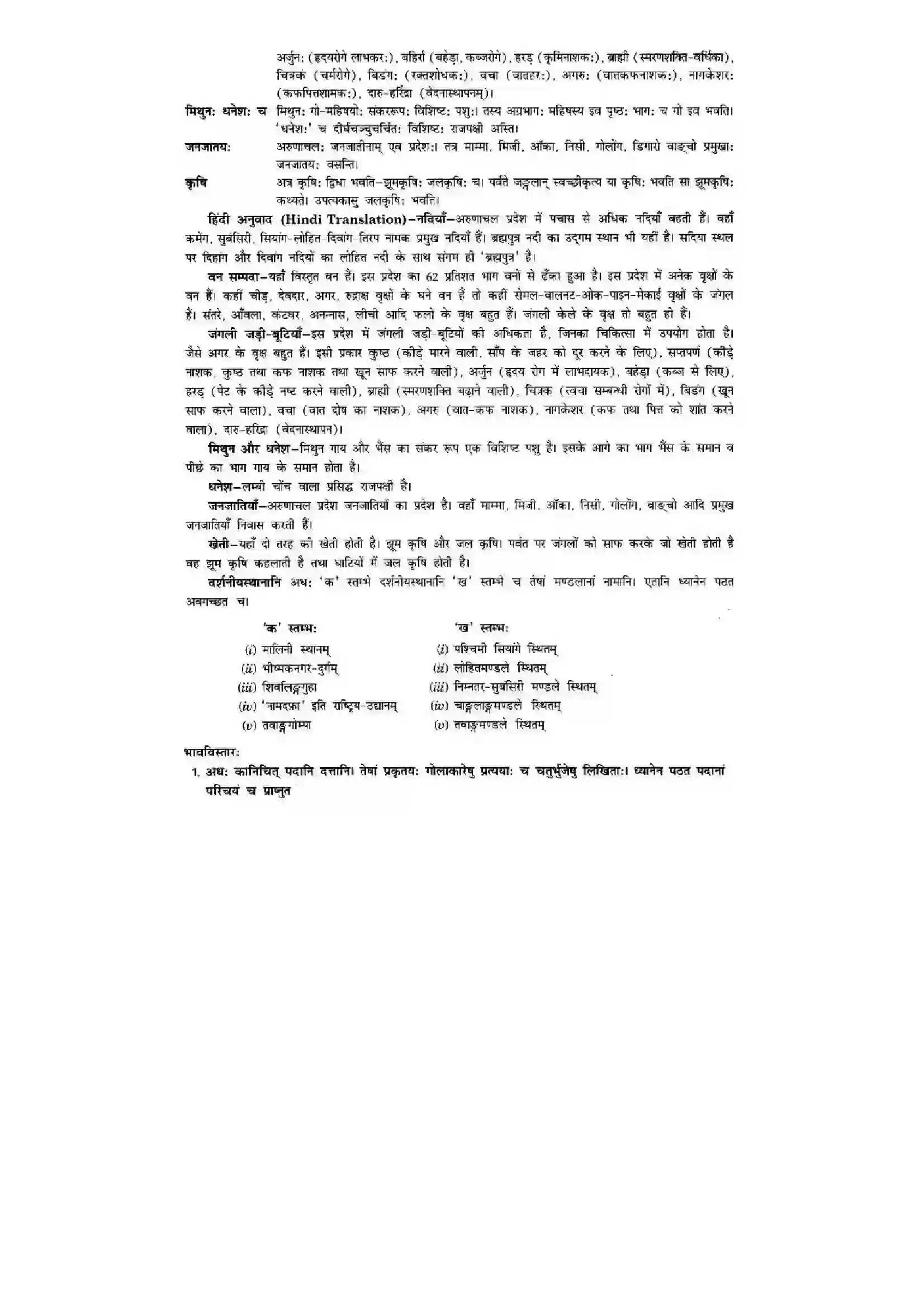 Bihar Board Class 10th Sanskrit (NCERT Sanskrit) Chapter 10) Solution 10