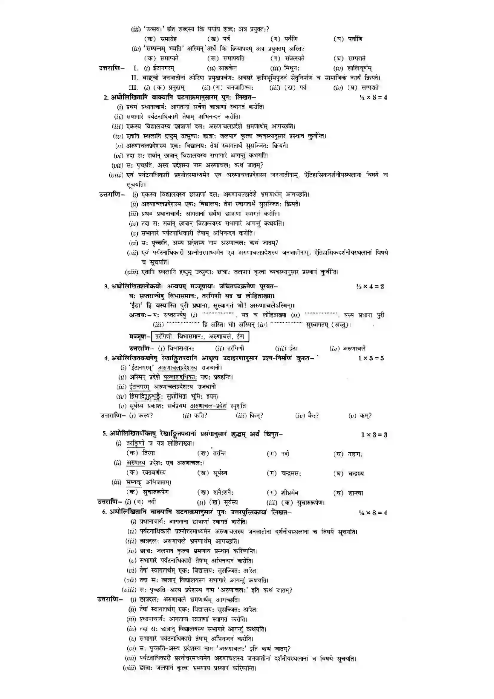 Bihar Board Class 10th Sanskrit (NCERT Sanskrit) Chapter 10) Solution 13
