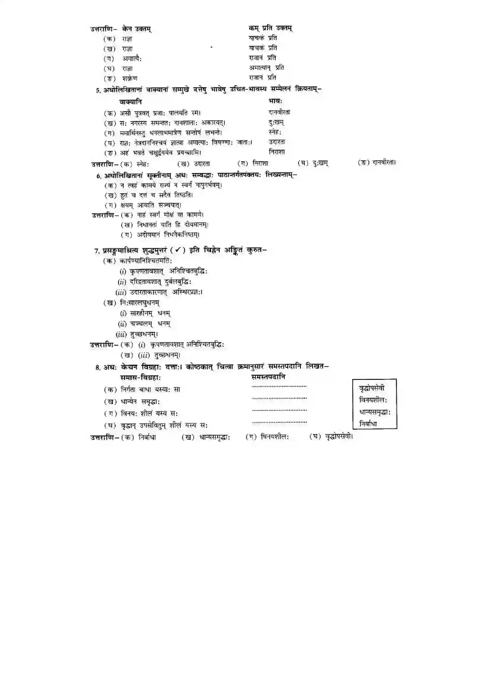 Bihar Board Class 10th Sanskrit (NCERT Sanskrit) Chapter 4) Solution 12