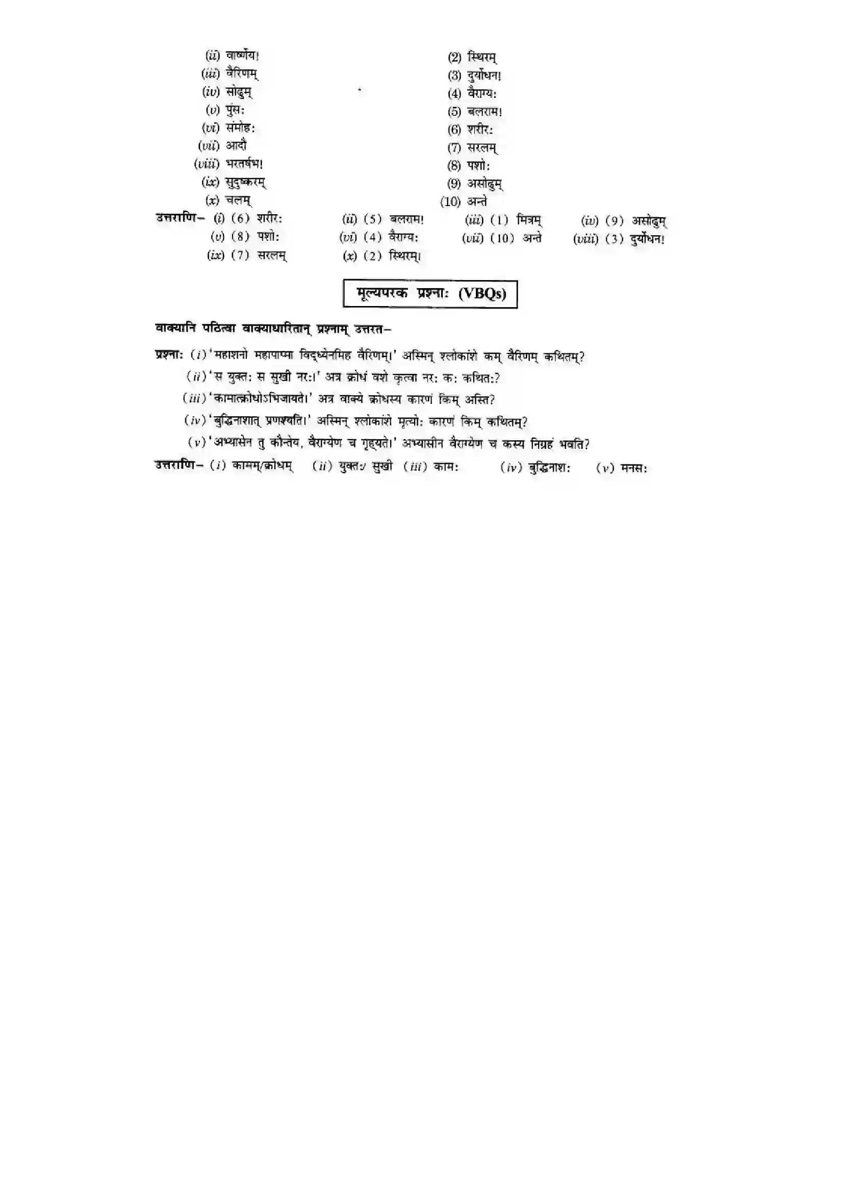 Bihar Board Class 10th Sanskrit (NCERT Sanskrit) Chapter 5) Solution 20