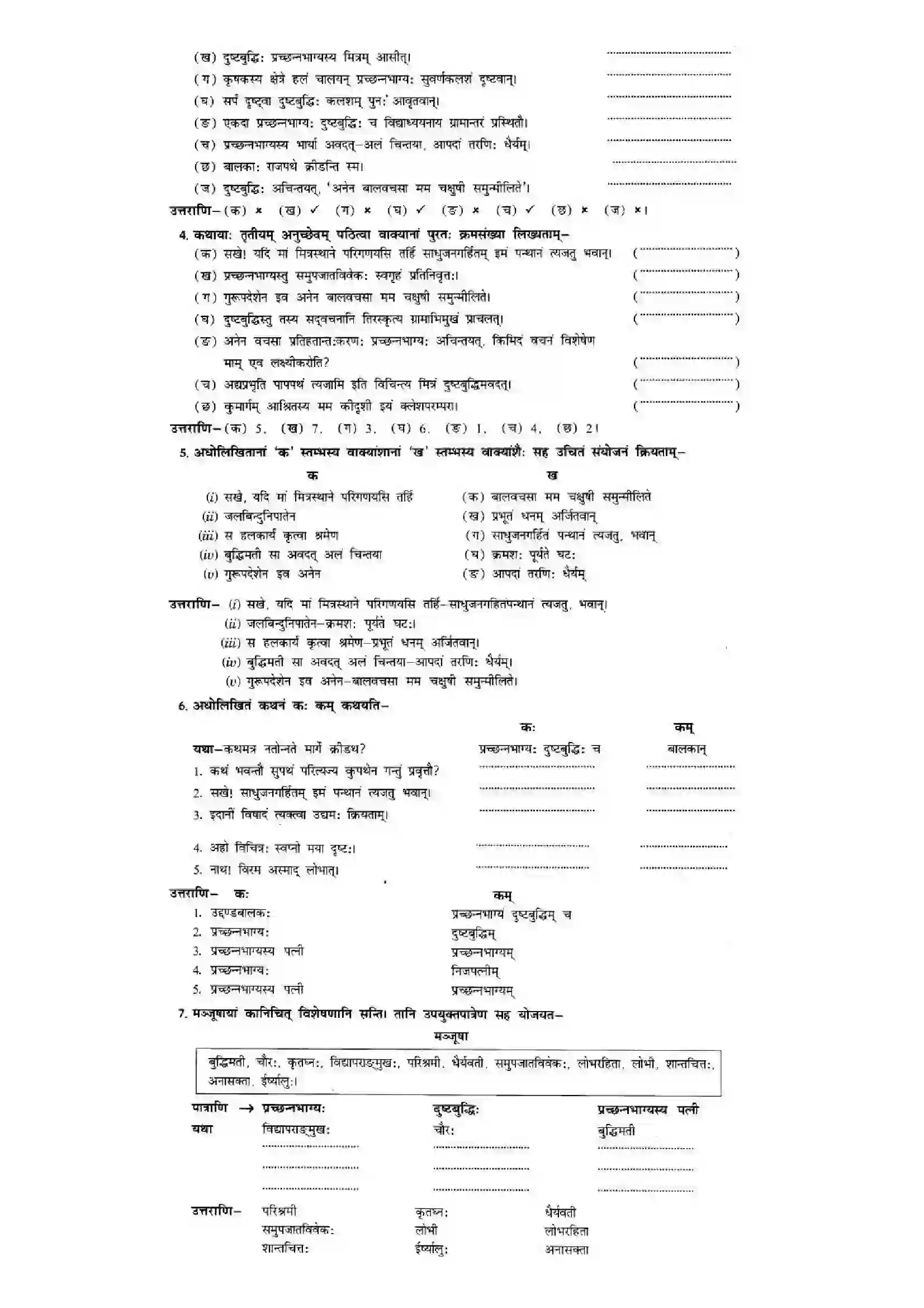 Bihar Board Class 10th Sanskrit (NCERT Sanskrit) Chapter 6) Solution 15