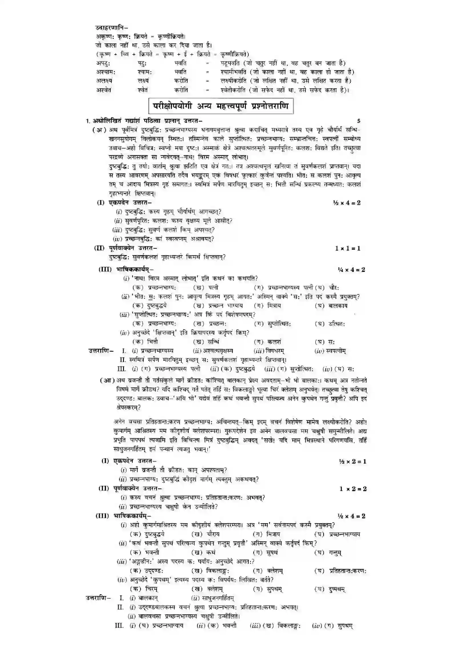 Bihar Board Class 10th Sanskrit (NCERT Sanskrit) Chapter 6) Solution 19