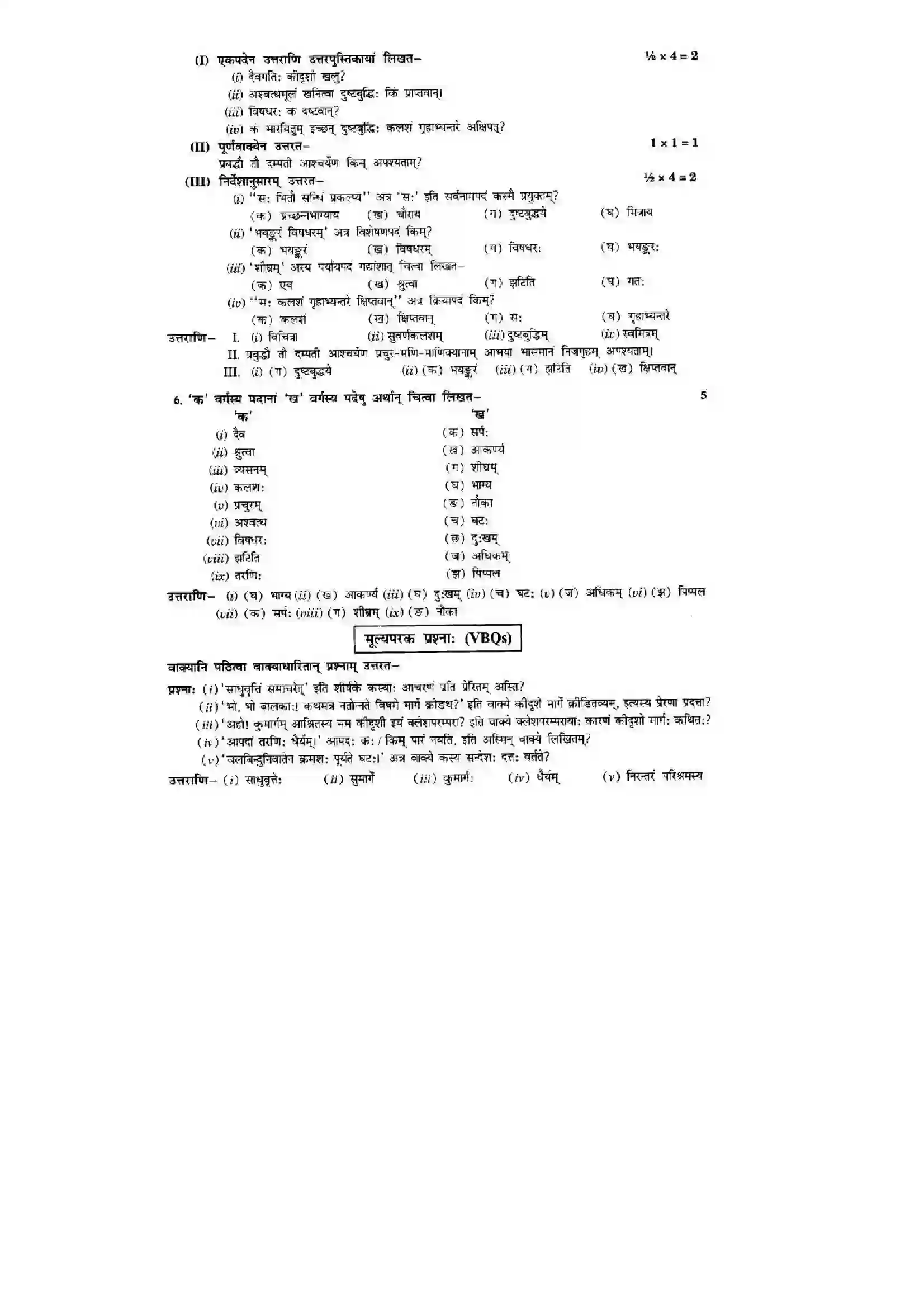 Bihar Board Class 10th Sanskrit (NCERT Sanskrit) Chapter 6) Solution 21