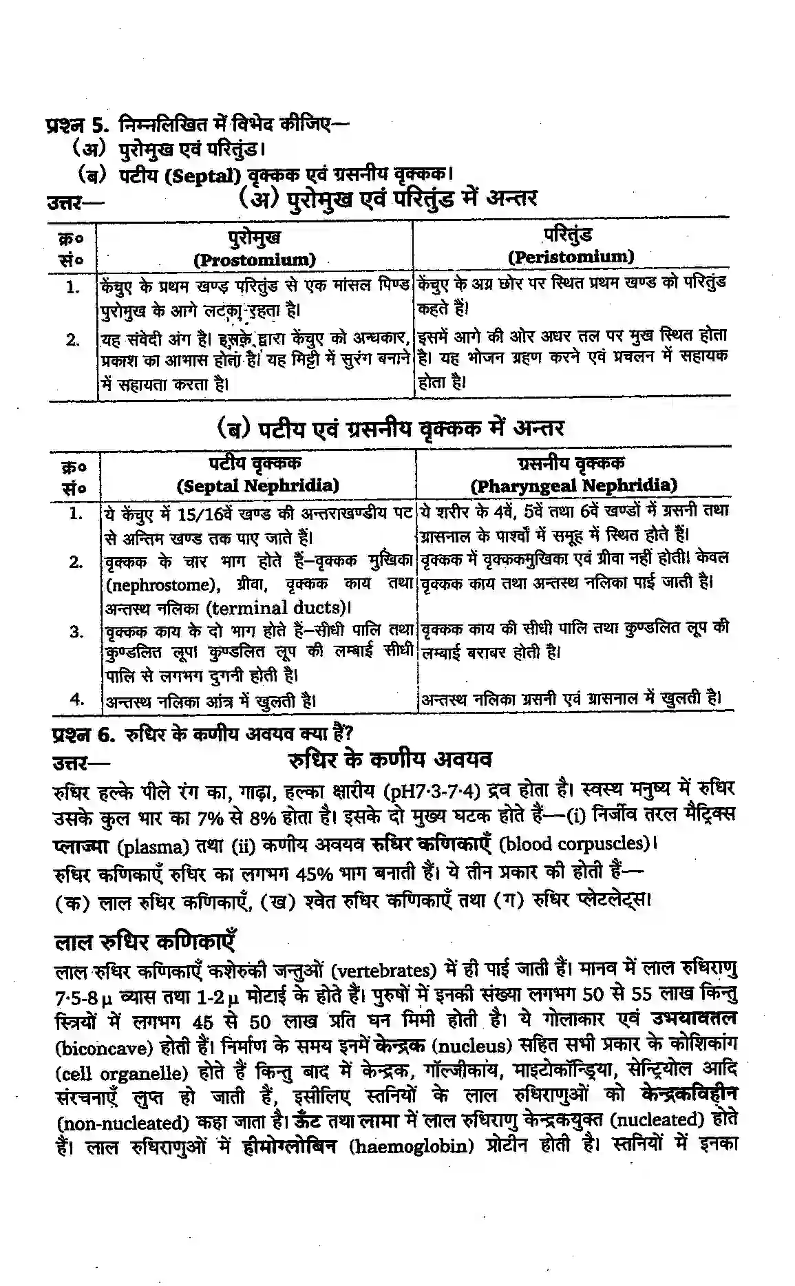 Bihar Board Class 11th Biology (जीव विज्ञान) Chapter 7 (प्राणियों में संरचनात्मक संगठन) Solution 3