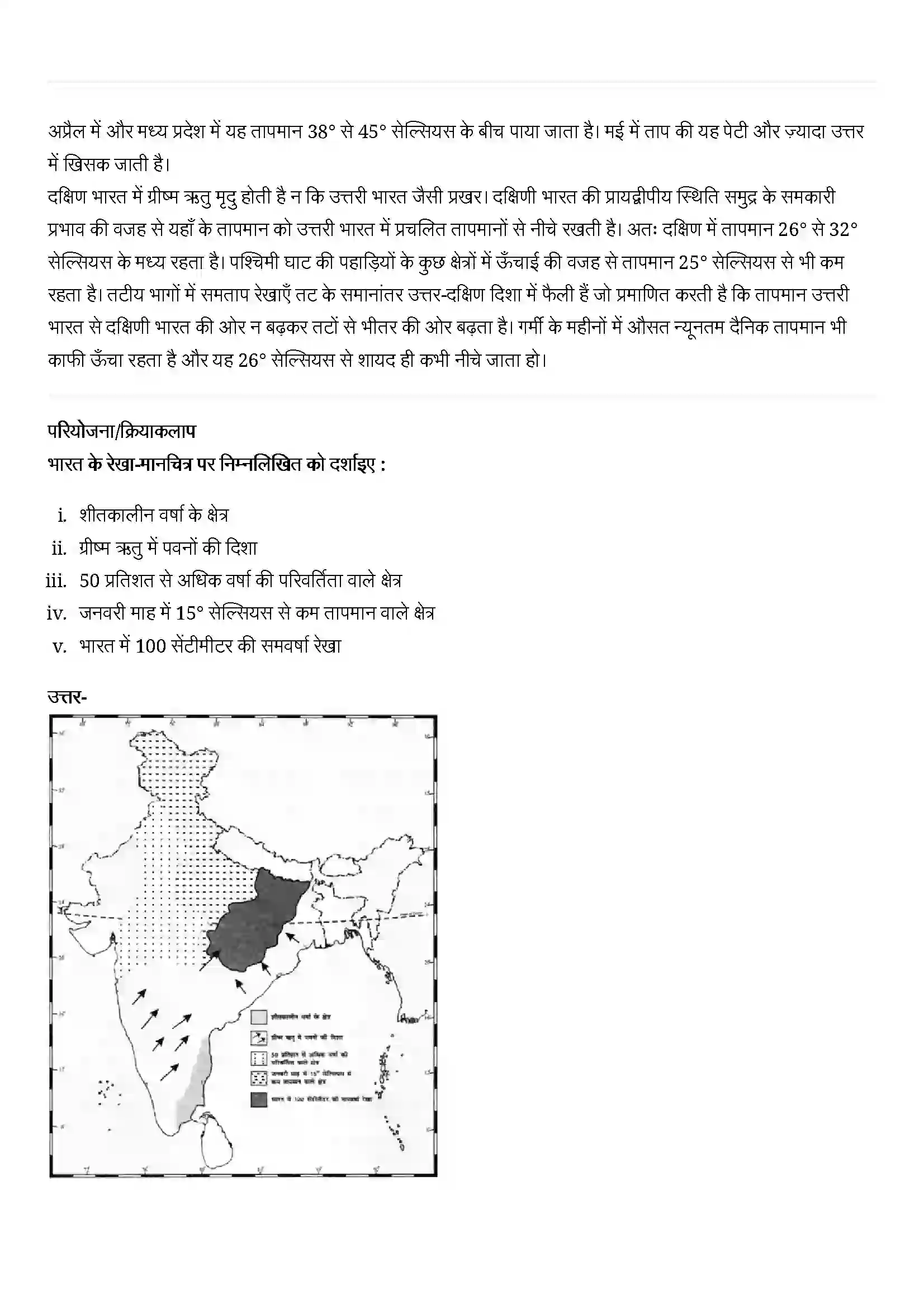 Bihar Board Class 11th Geography (भारत का भौतिक पर्यावरण) Chapter 4 (जलवायु) Solution 4