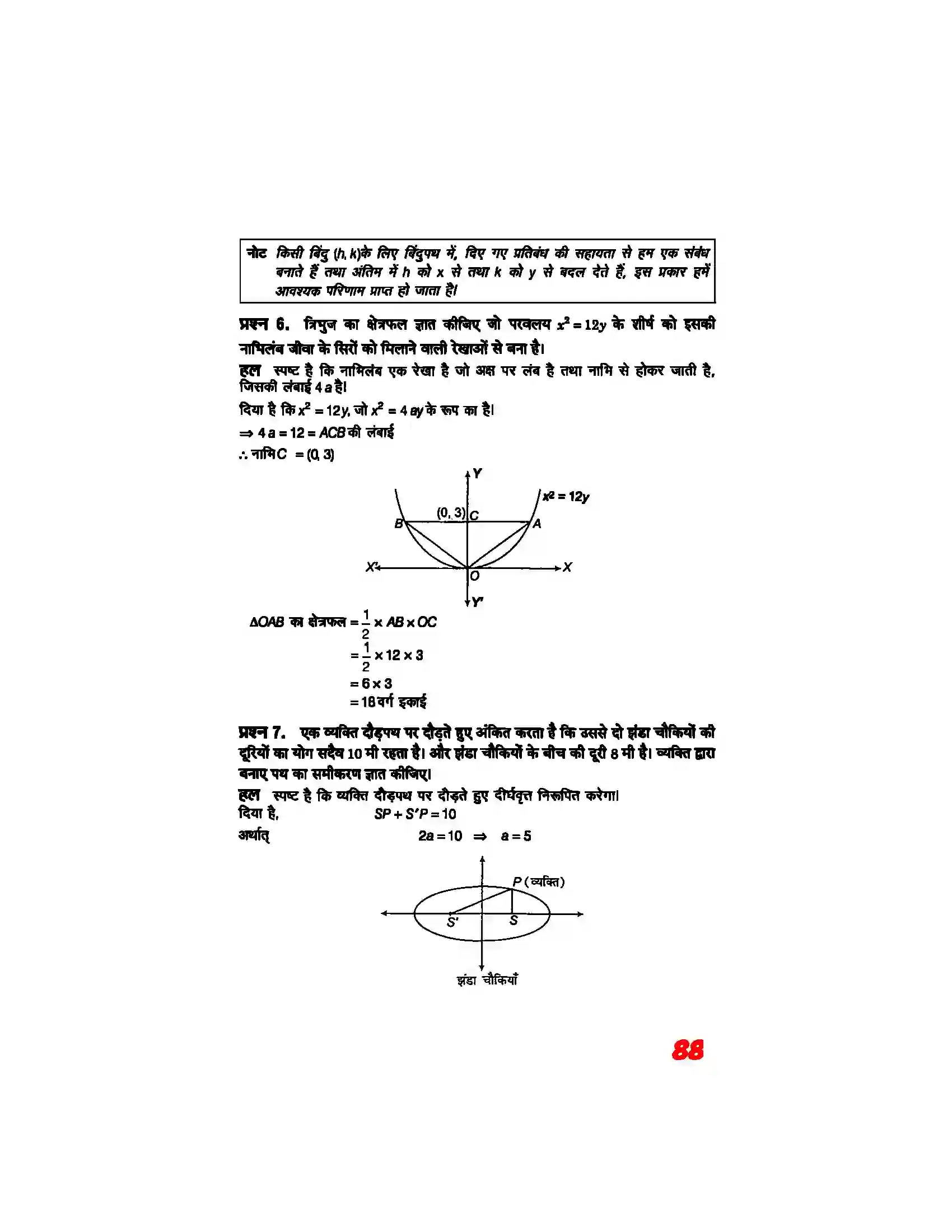 Bihar Board Class 11th Maths (गणित) Chapter 11 (शांकव परिच्छेदन) Solution 34