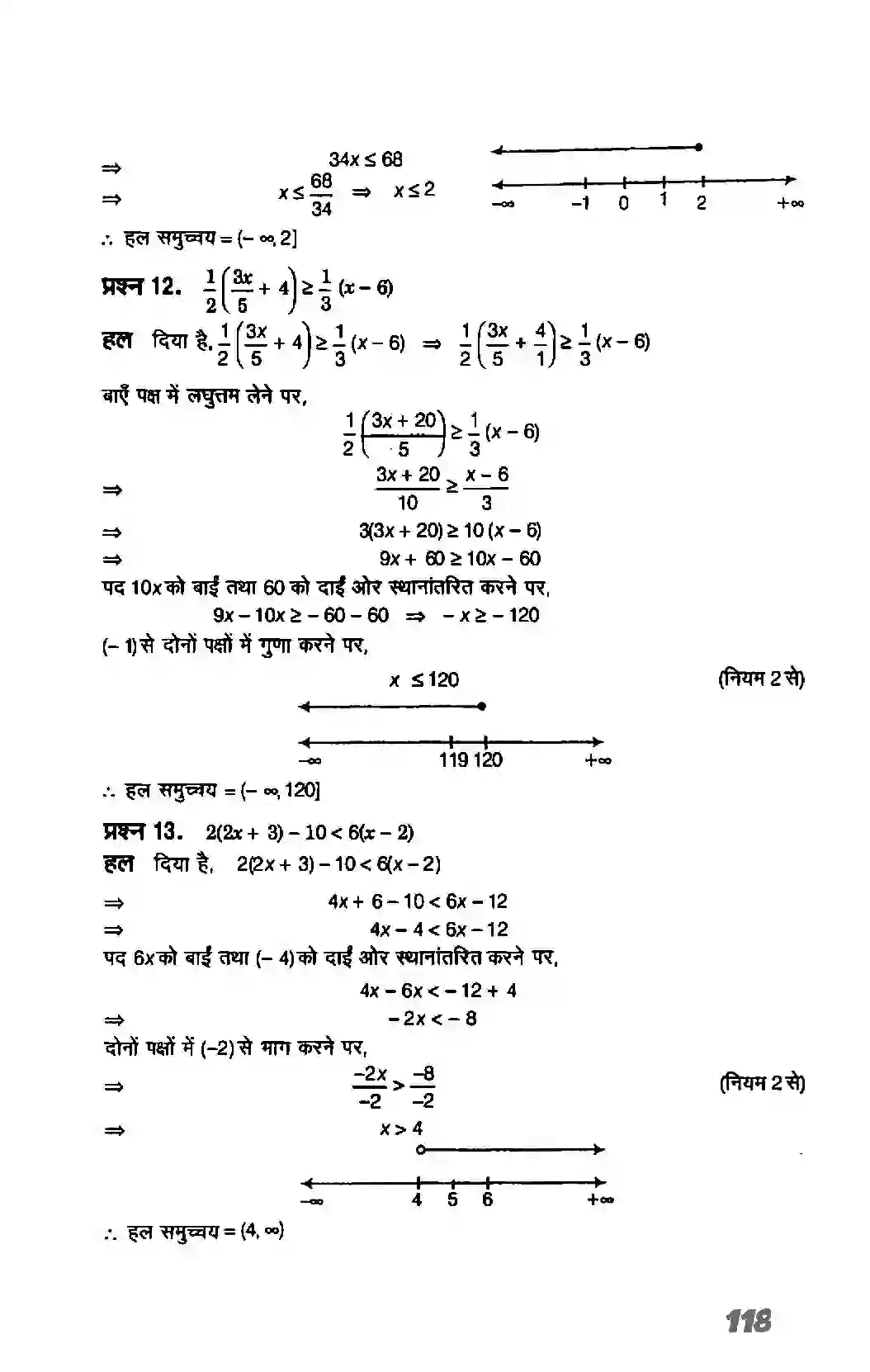 Bihar Board Class 11th Maths (गणित) Chapter 6 (रैखिक असमिकाएं) Solution 6