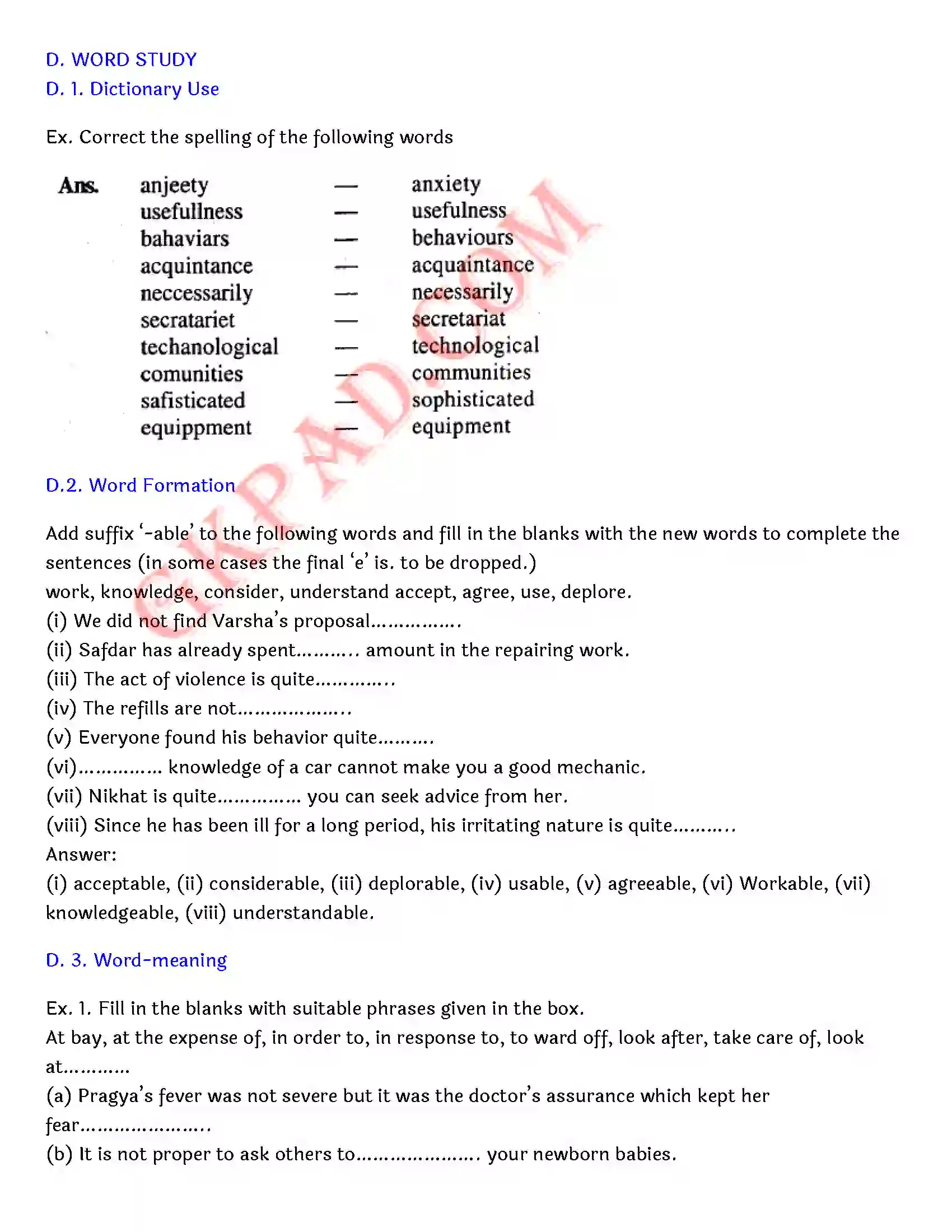 Bihar Board Class 12th English (Rainbow Part 2 Prose) Chapter 7 A Child Born) Solution 10