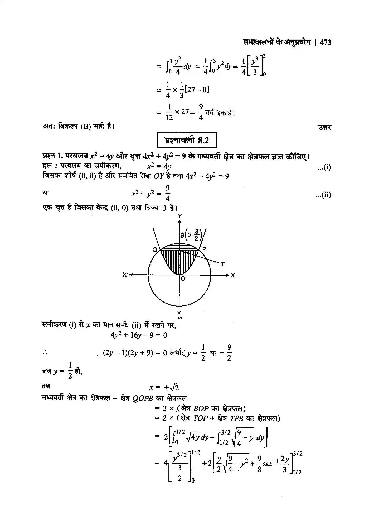 Bihar Board Class 12th Maths (गणित) Chapter 8 (समाकलनों के अनुप्रयोग) Solution 11