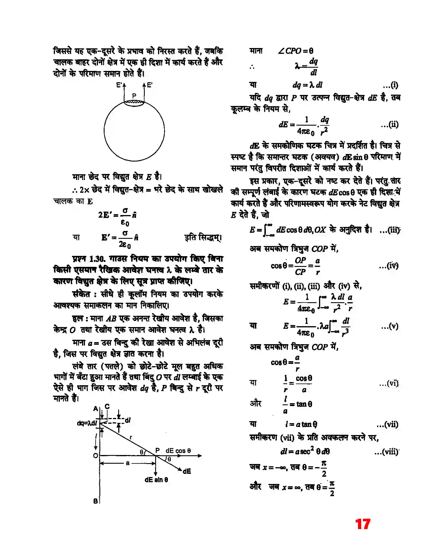 Bihar Board Class 12th Physics (भौतिक विज्ञान) Chapter 1 (वैद्युत आवेश तथा क्षेत्र) Solution 15