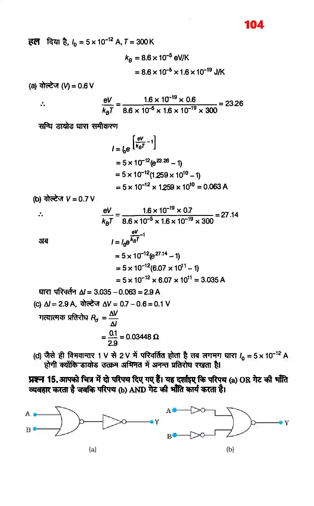 Bihar Board Class 12th Physics (भौतिक विज्ञान) Chapter 14 (अर्धचालक इलेक्ट्रोनिकी पदार्थ, युक्तियाँ तथा सरल परिपथ) Solution 6