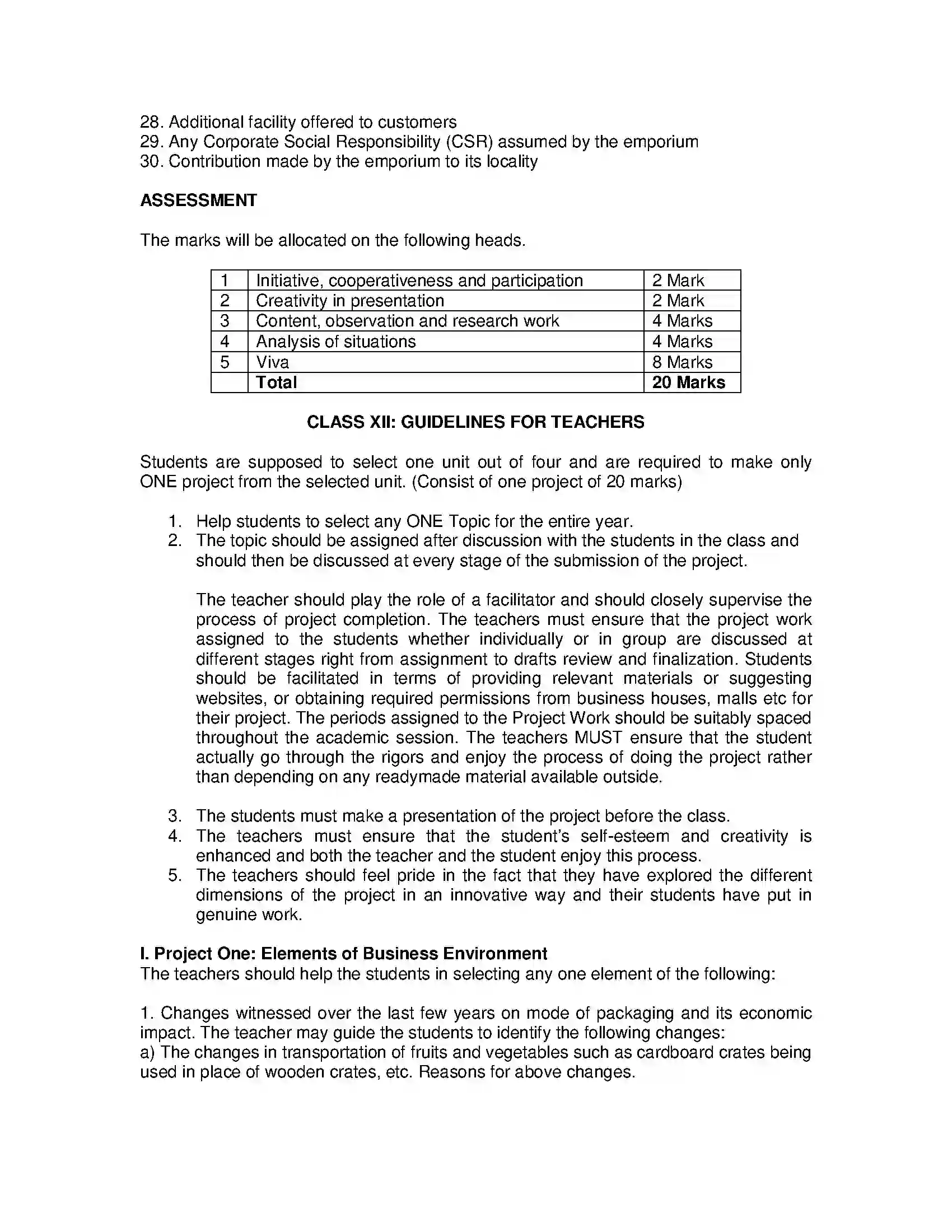 Bihar Board Class 12th 2020 Business Studies Syllabus 23