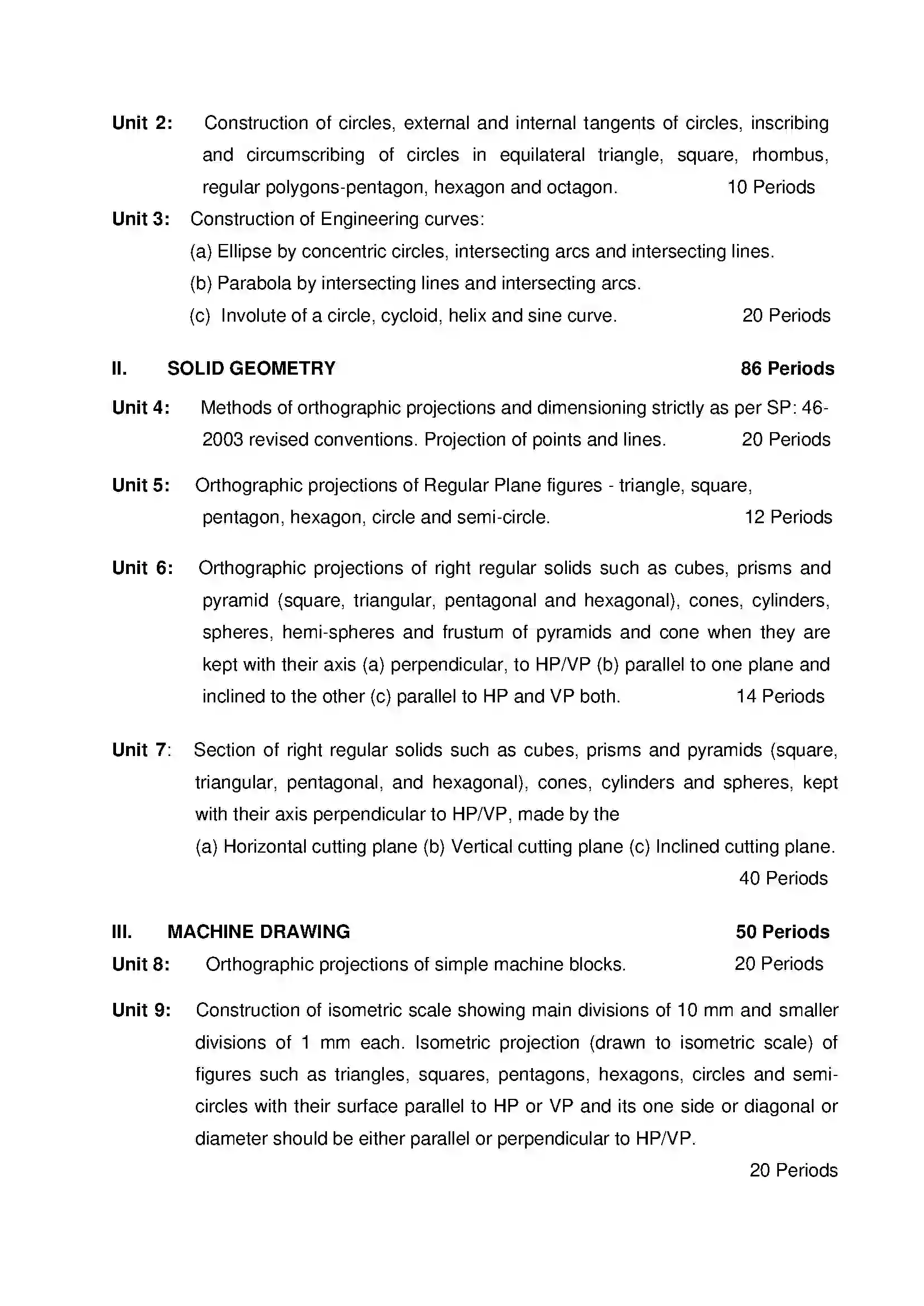 Bihar Board Class 12th 2020 Engineering Graphics Syllabus 3