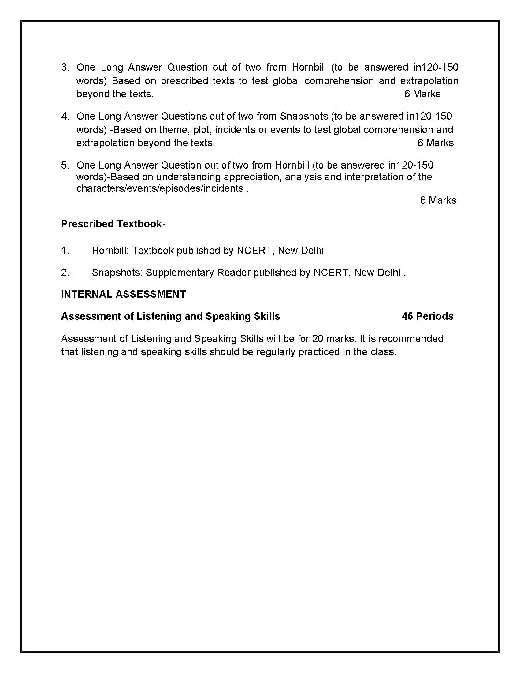 Bihar Board Class 12th 2020 English Core Syllabus 9