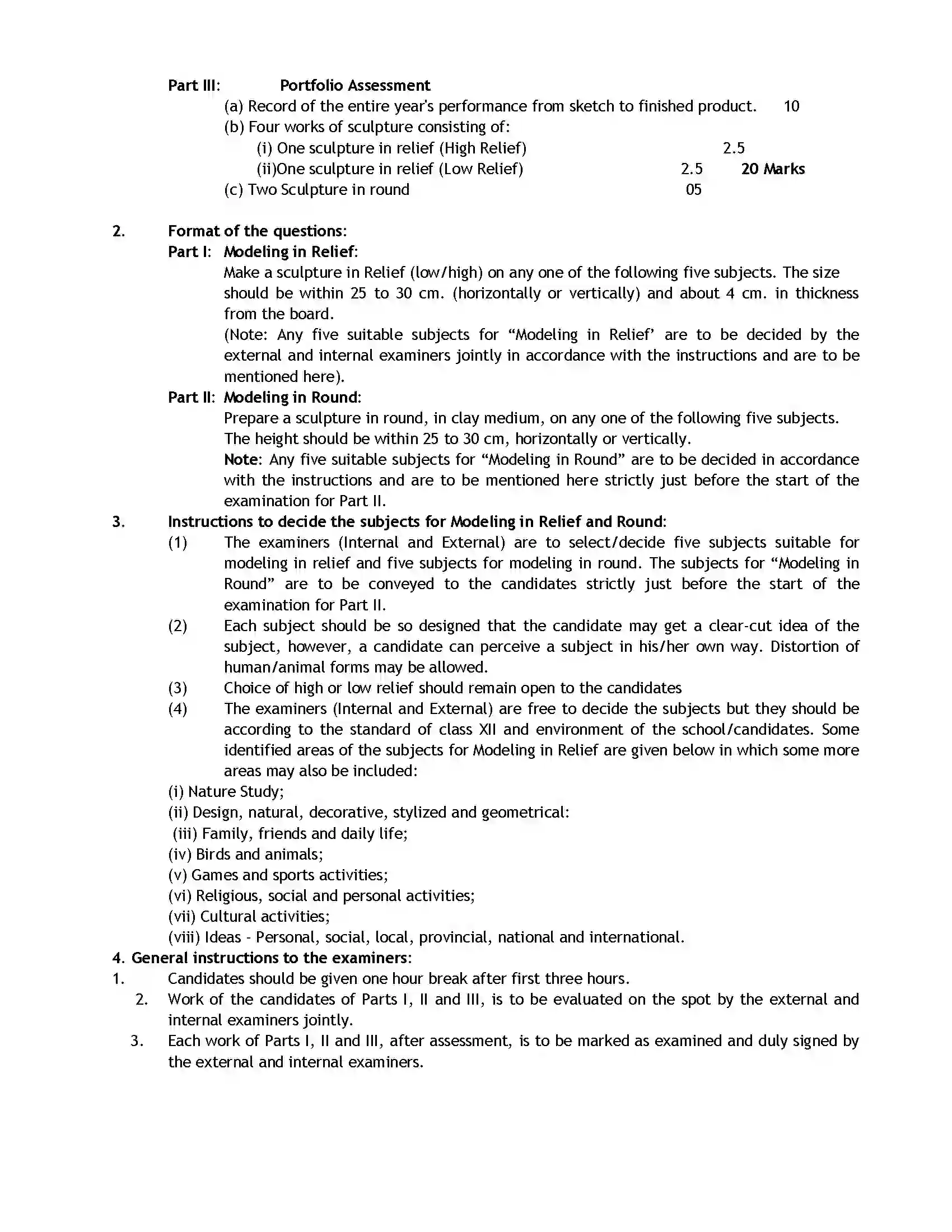 Bihar Board Class 12th 2020 Fine Arts Syllabus 24