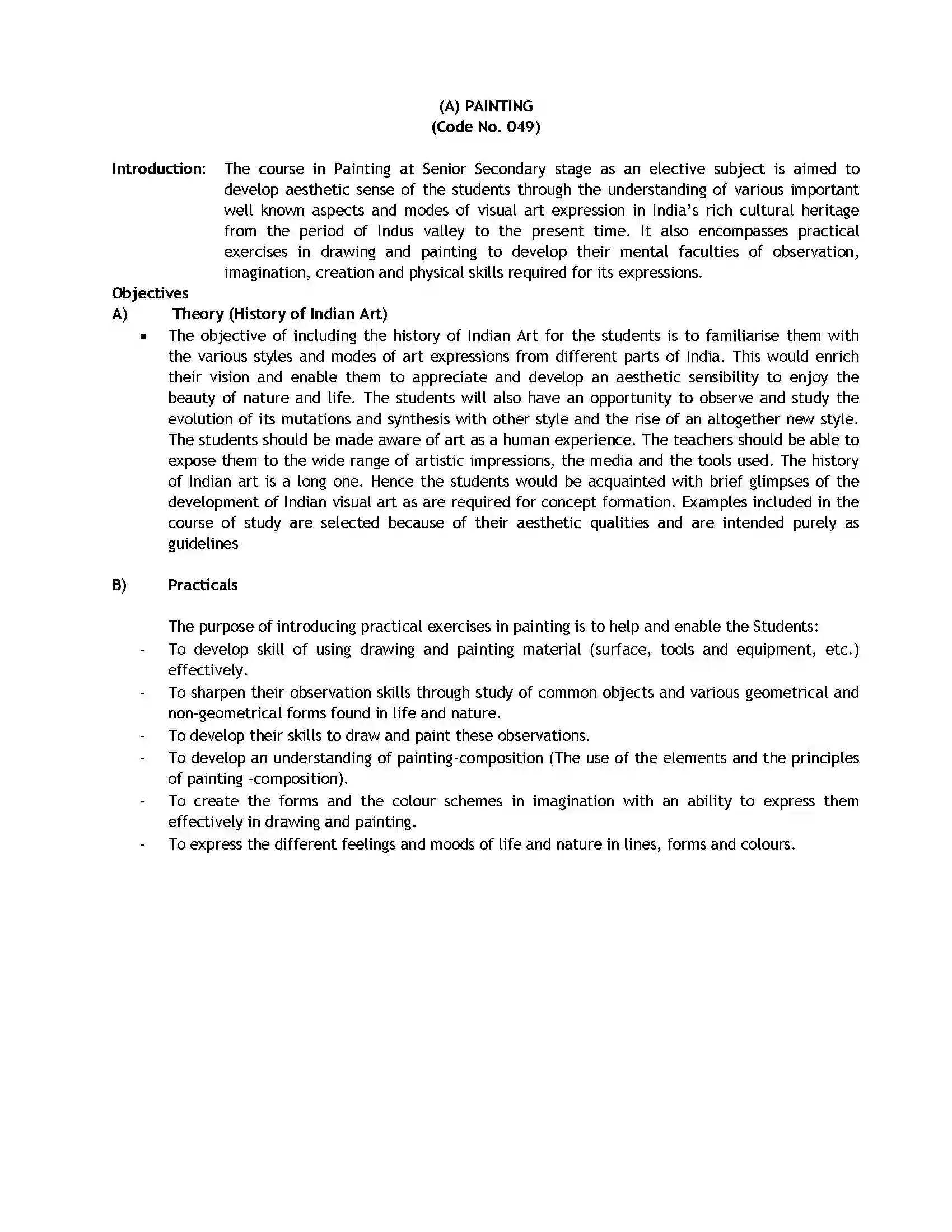 Bihar Board Class 12th 2020 Fine Arts Syllabus 5