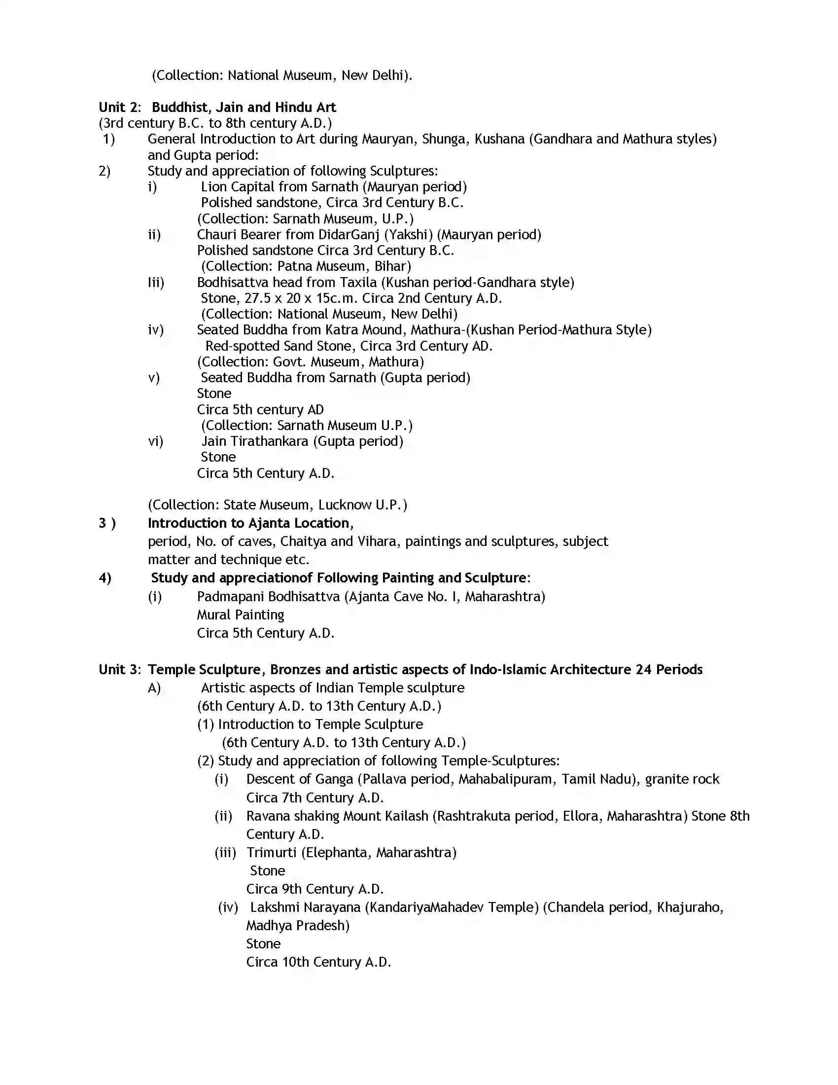 Bihar Board Class 12th 2020 Fine Arts Syllabus 7