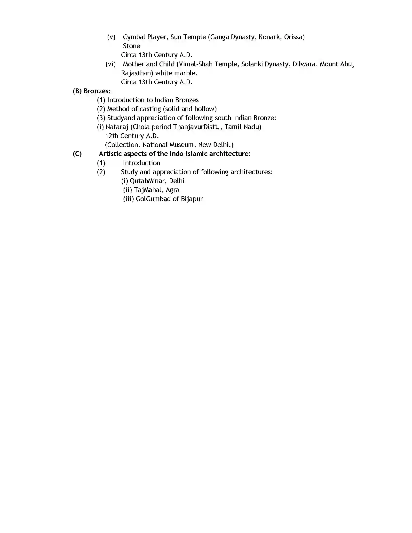 Bihar Board Class 12th 2020 Fine Arts Syllabus 8