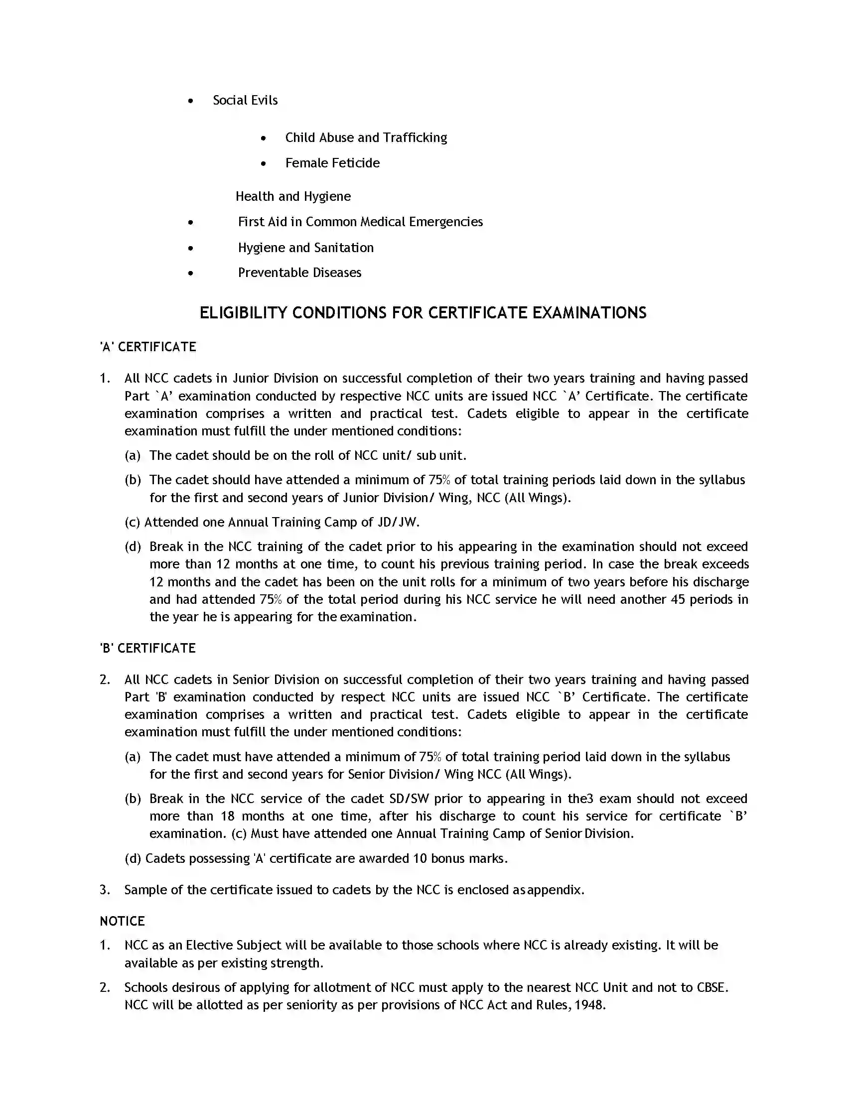 Bihar Board Class 12th 2020 NCC Syllabus 33